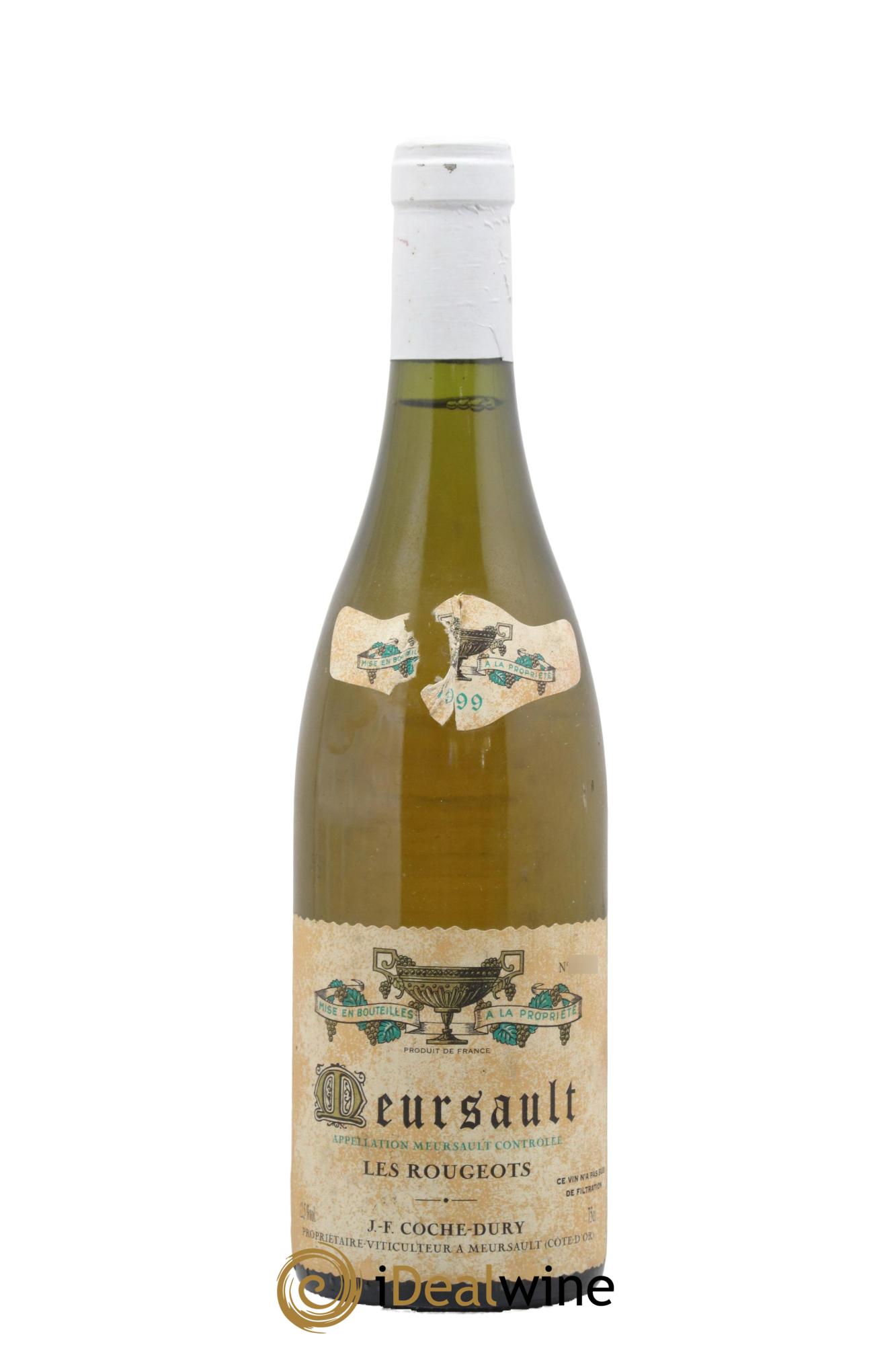 Meursault Les Rougeots Coche Dury (Domaine) 1999 - Posten von 1 Flasche - 0