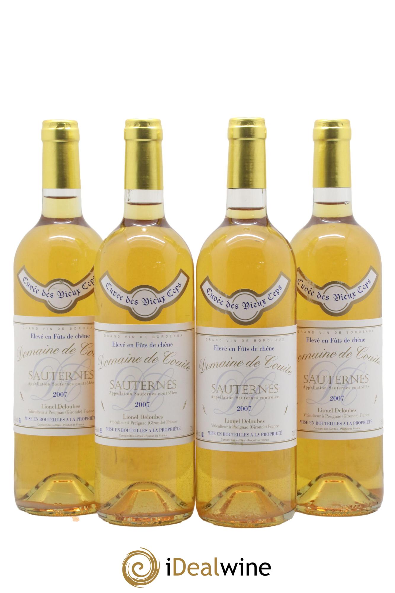Sauternes Domaine de la Couite 2007 - Posten von 4 Flaschen - 0