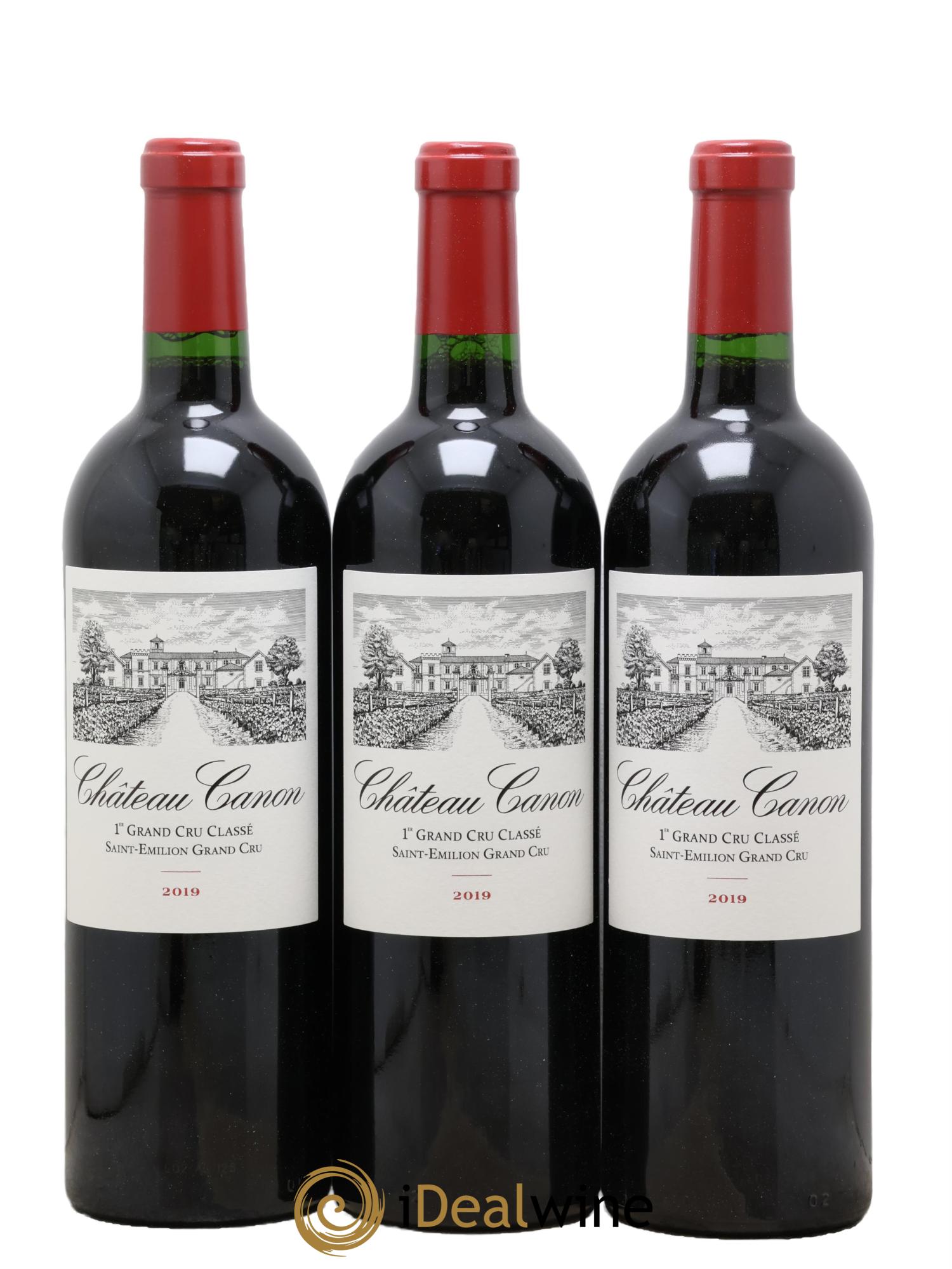 Château Canon 1er Grand Cru Classé B 2019 - Lot of 3 bottles - 0