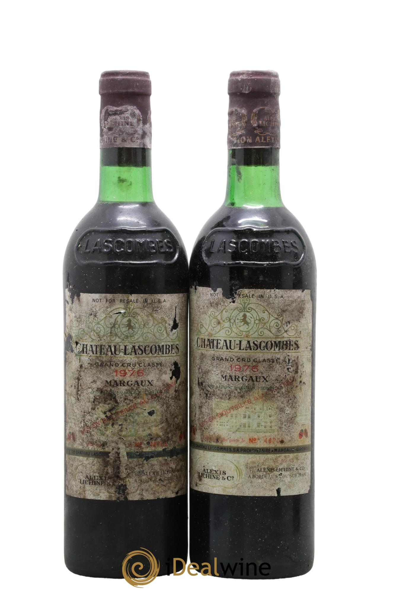Château Lascombes 2ème Grand Cru Classé 1976 - Lot de 2 bouteilles - 0