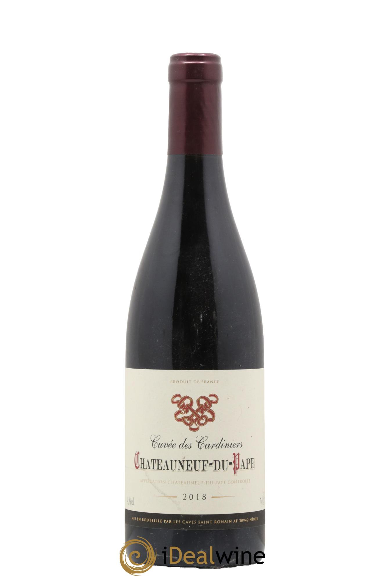 Châteauneuf-du-Pape Cuvee Des Cardiniers Caves St Ronain 2018 - Lot de 1 bouteille - 0