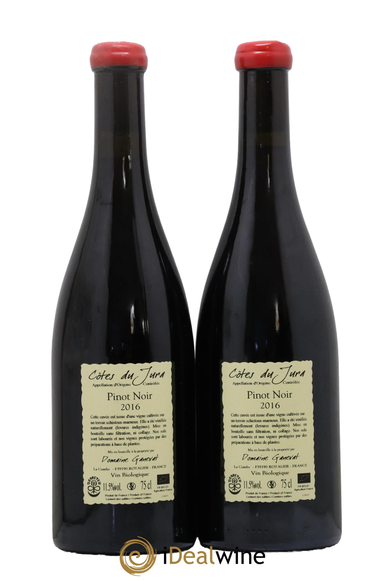 Côtes du Jura Pinot Noir En Billat Jean-François Ganevat (Domaine) 2016 - Lot de 2 bouteilles - 1