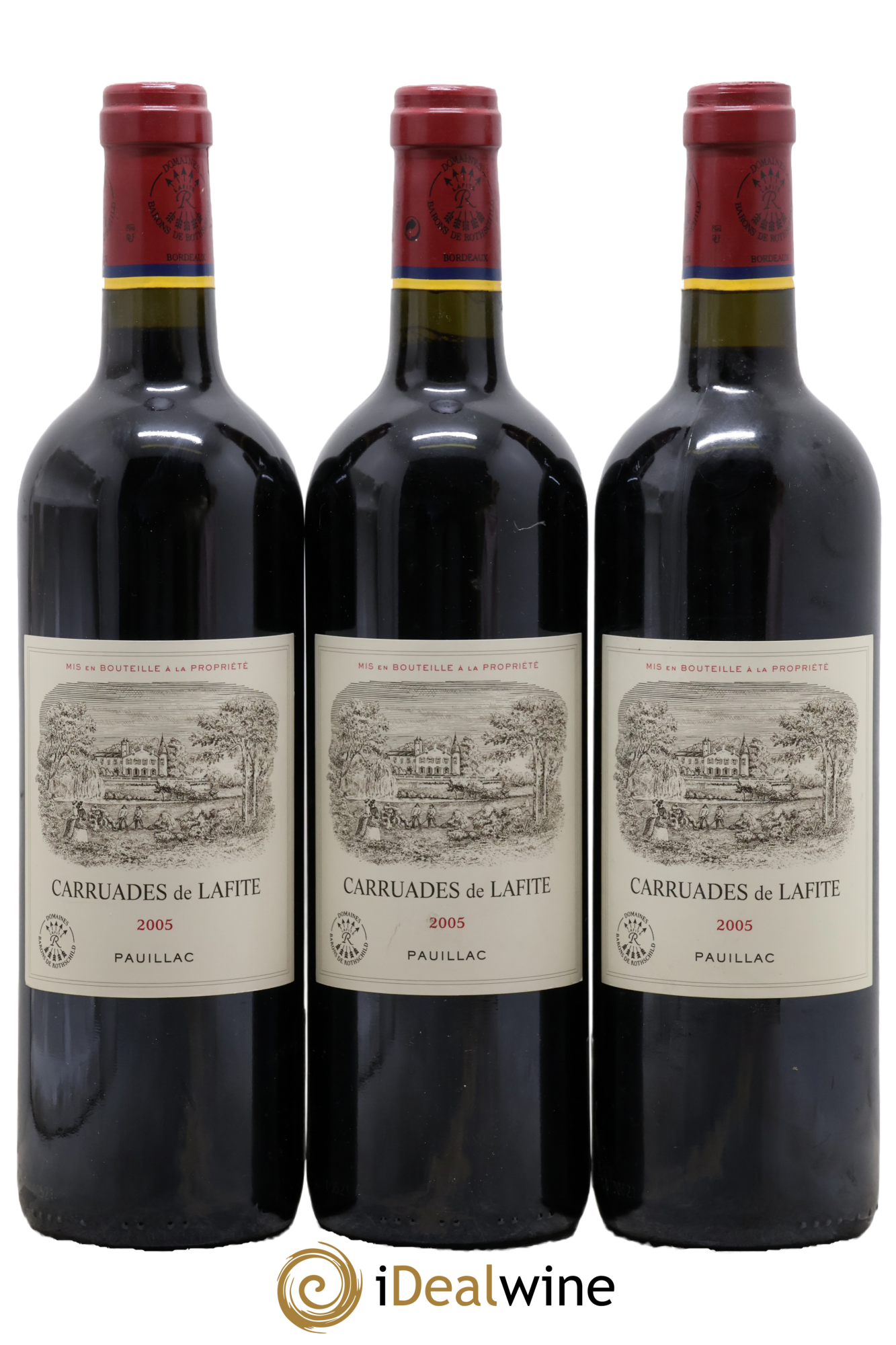Carruades de Lafite Rothschild Second Vin 2005 - Lot of 3 bottles - 0