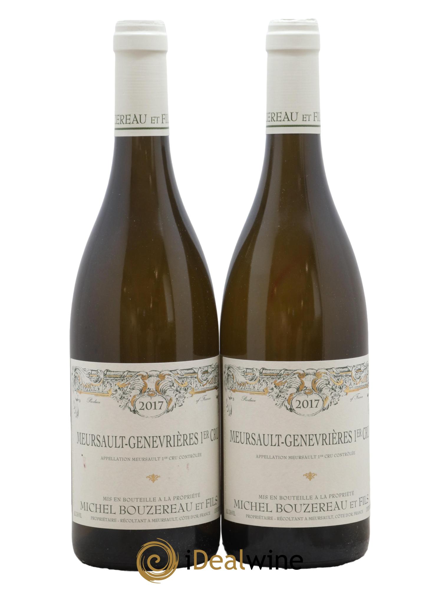 Meursault 1er Cru Les Genevrières Michel Bouzereau et Fils (Domaine) 2017 - Lot de 2 bouteilles - 0