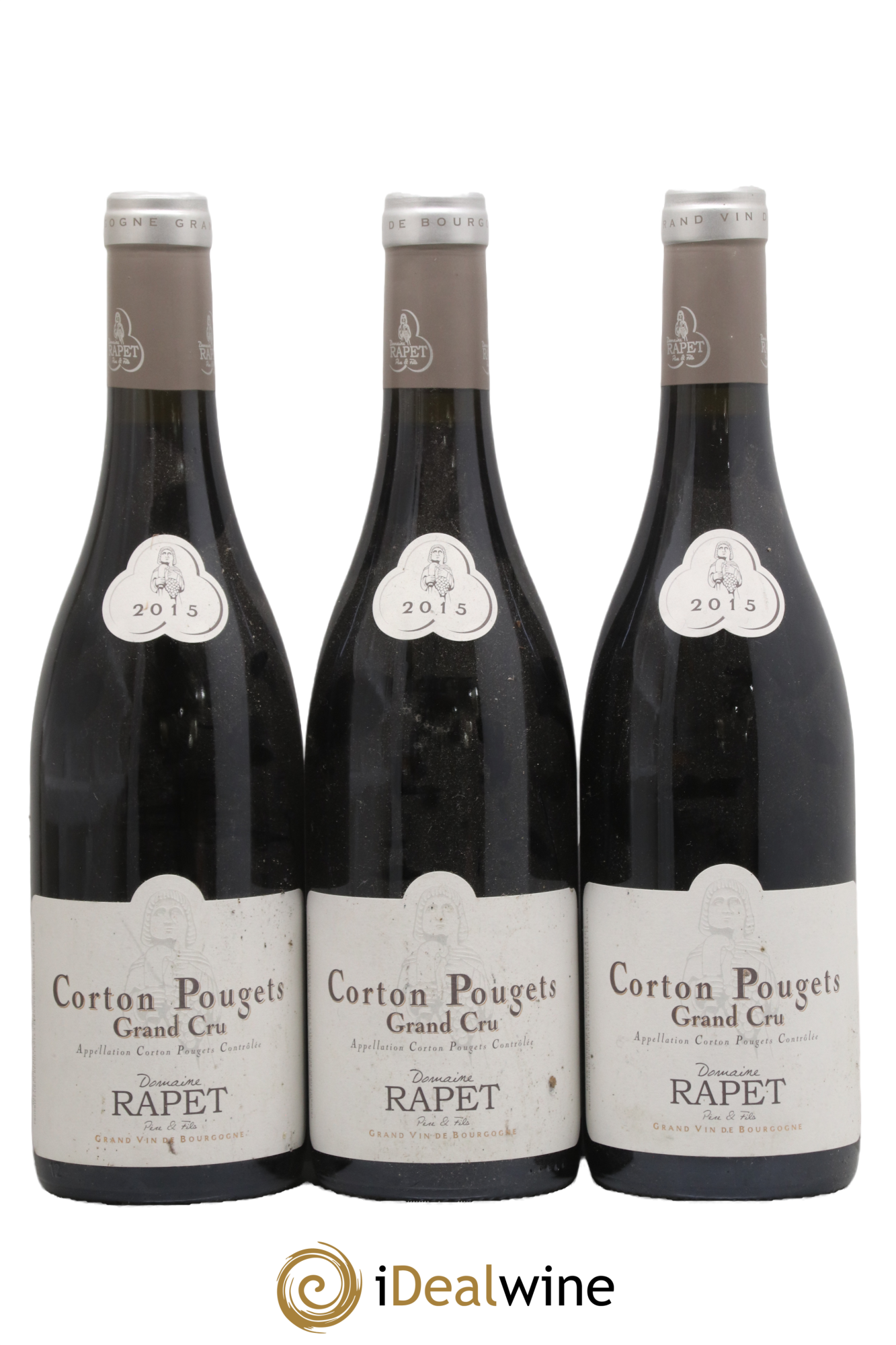 Corton Grand Cru Pougets Rapet Père & Fils 2015 - Lot of 3 bottles - 0