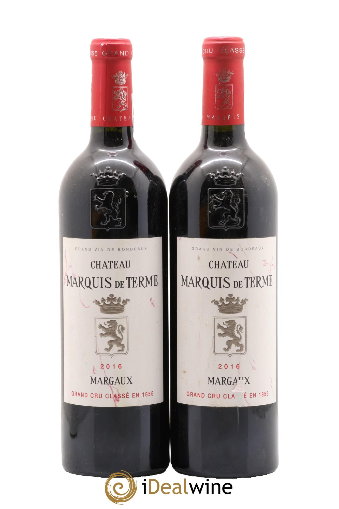 Château Marquis de Terme 4ème Grand Cru Classé 2016 - Lot de 2 bouteilles - 0