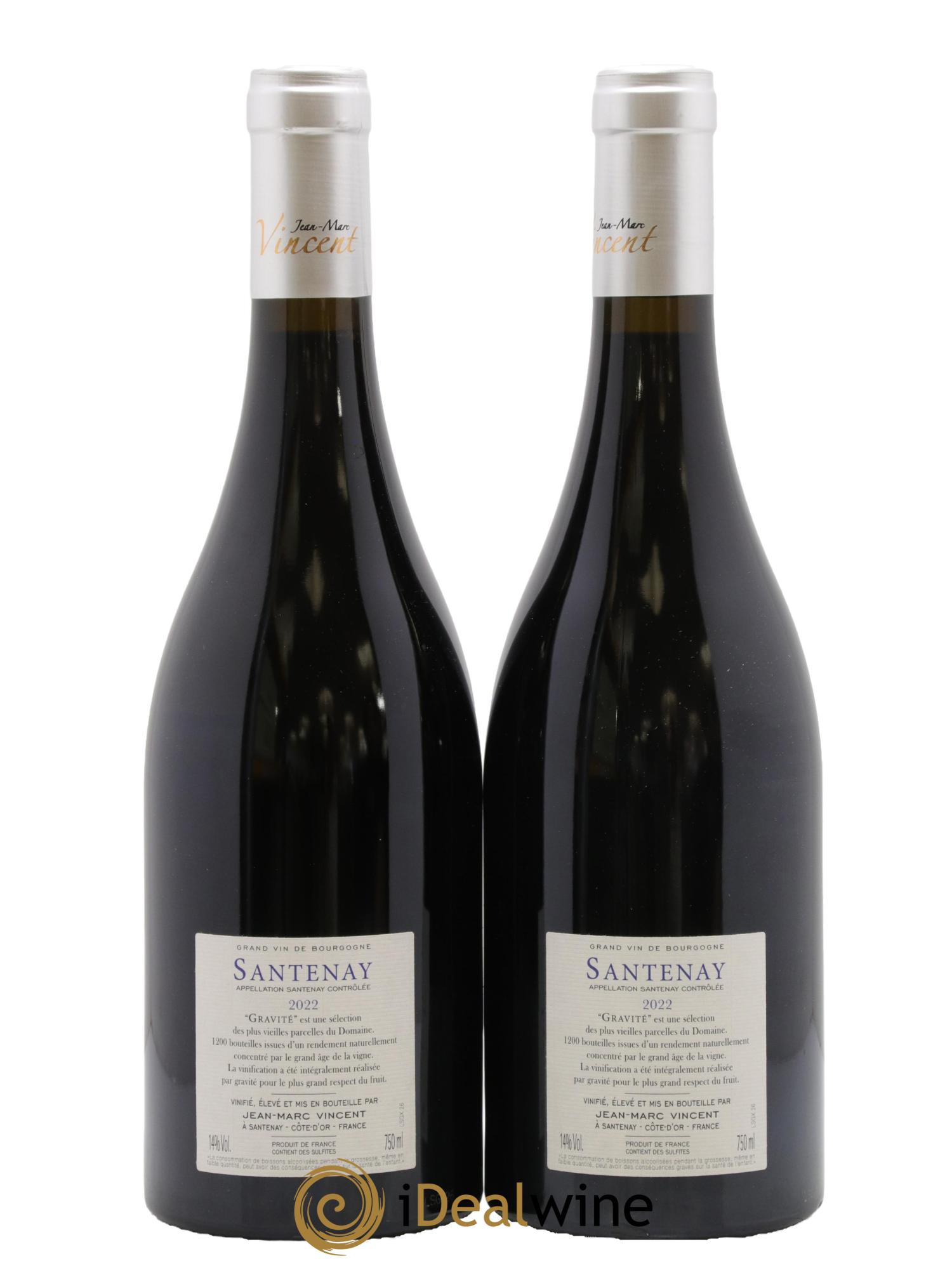 Santenay Gravité Jean-Marc Vincent (Domaine) 2022 - Lot de 2 bouteilles - 1