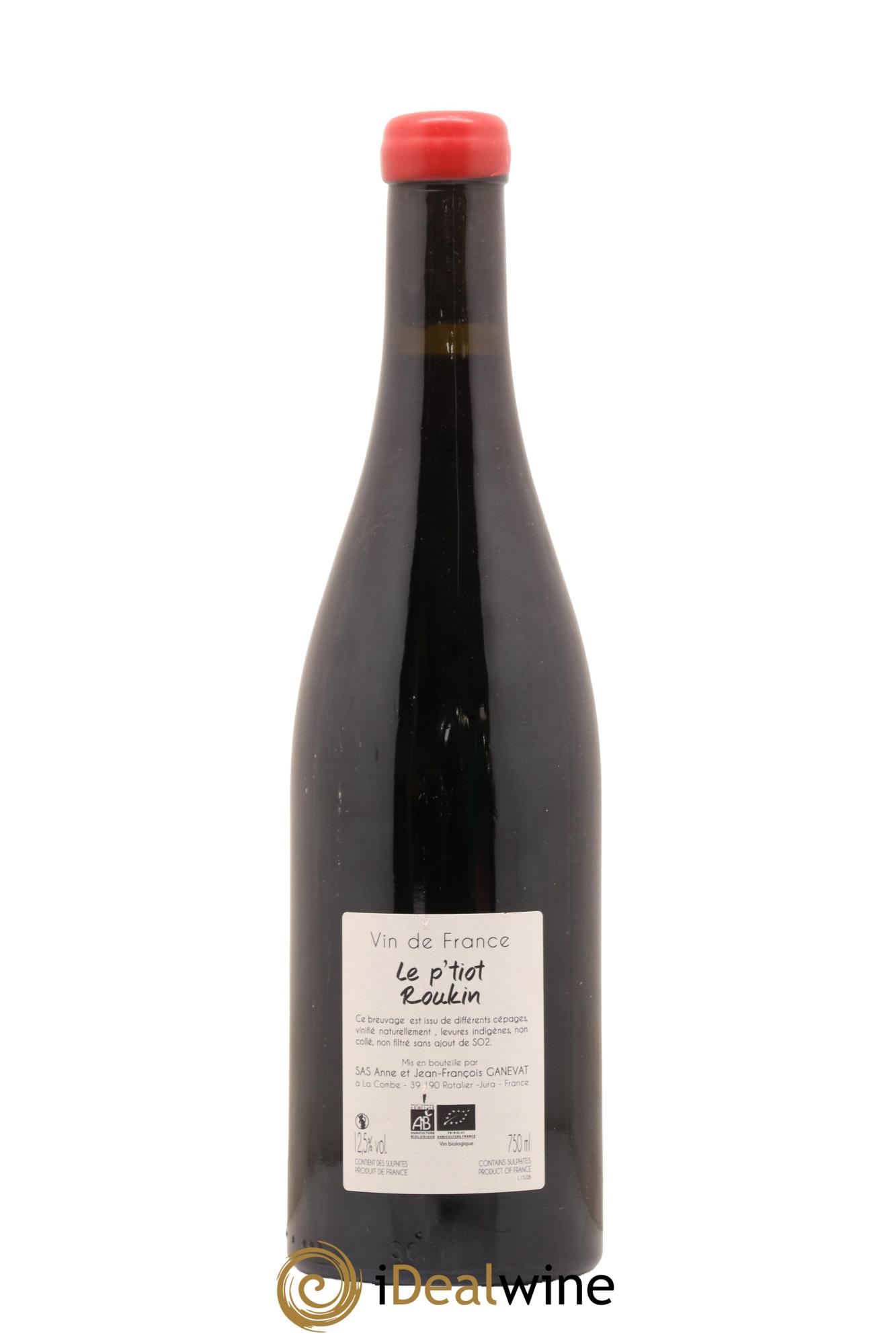 Vin de France Le P'tiot Roukin Anne et Jean François Ganevat 2015 - Lot de 1 bouteille - 1