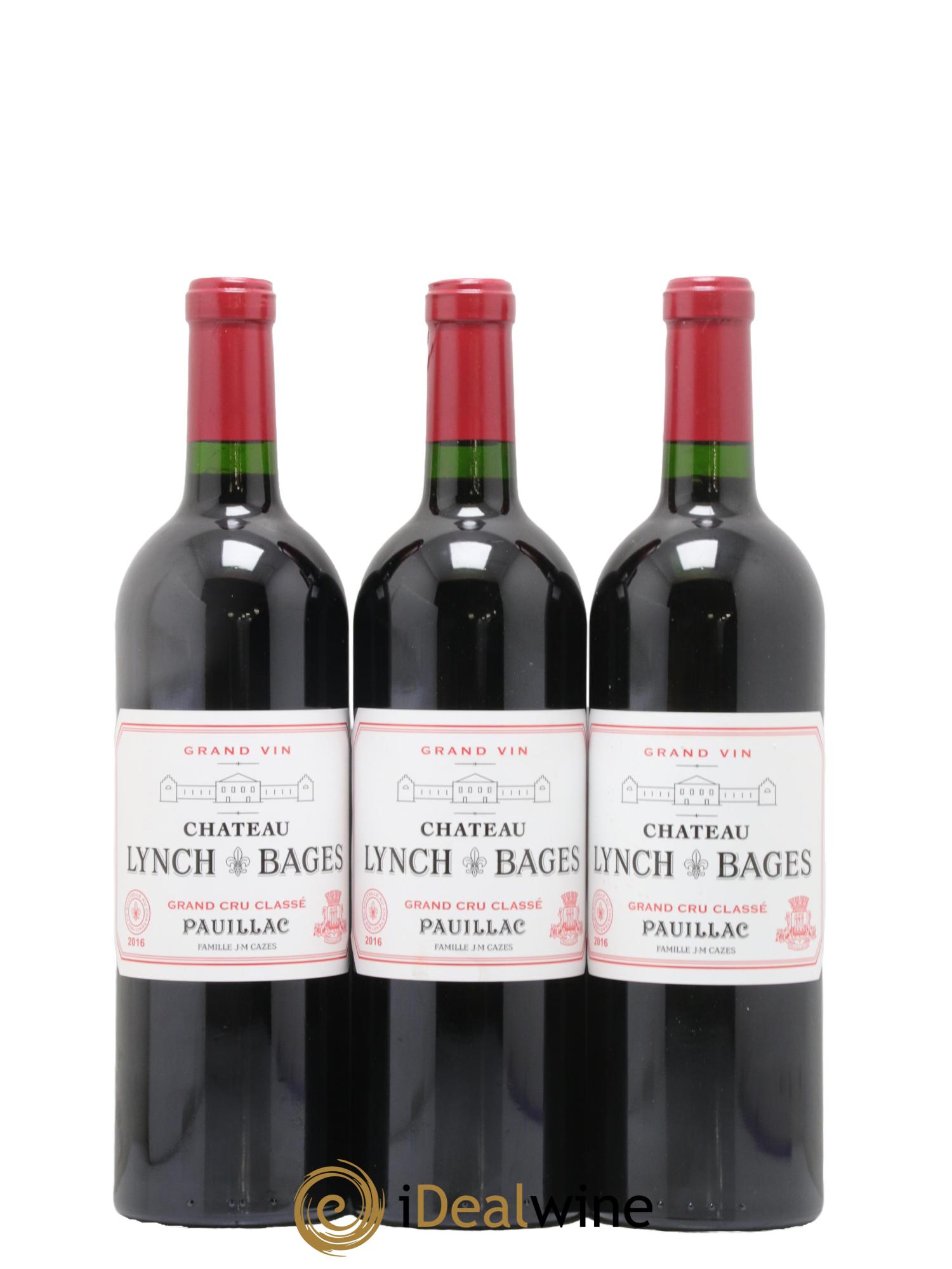 Château Lynch Bages 5ème Grand Cru Classé 2016 - Lot de 3 bouteilles - 0