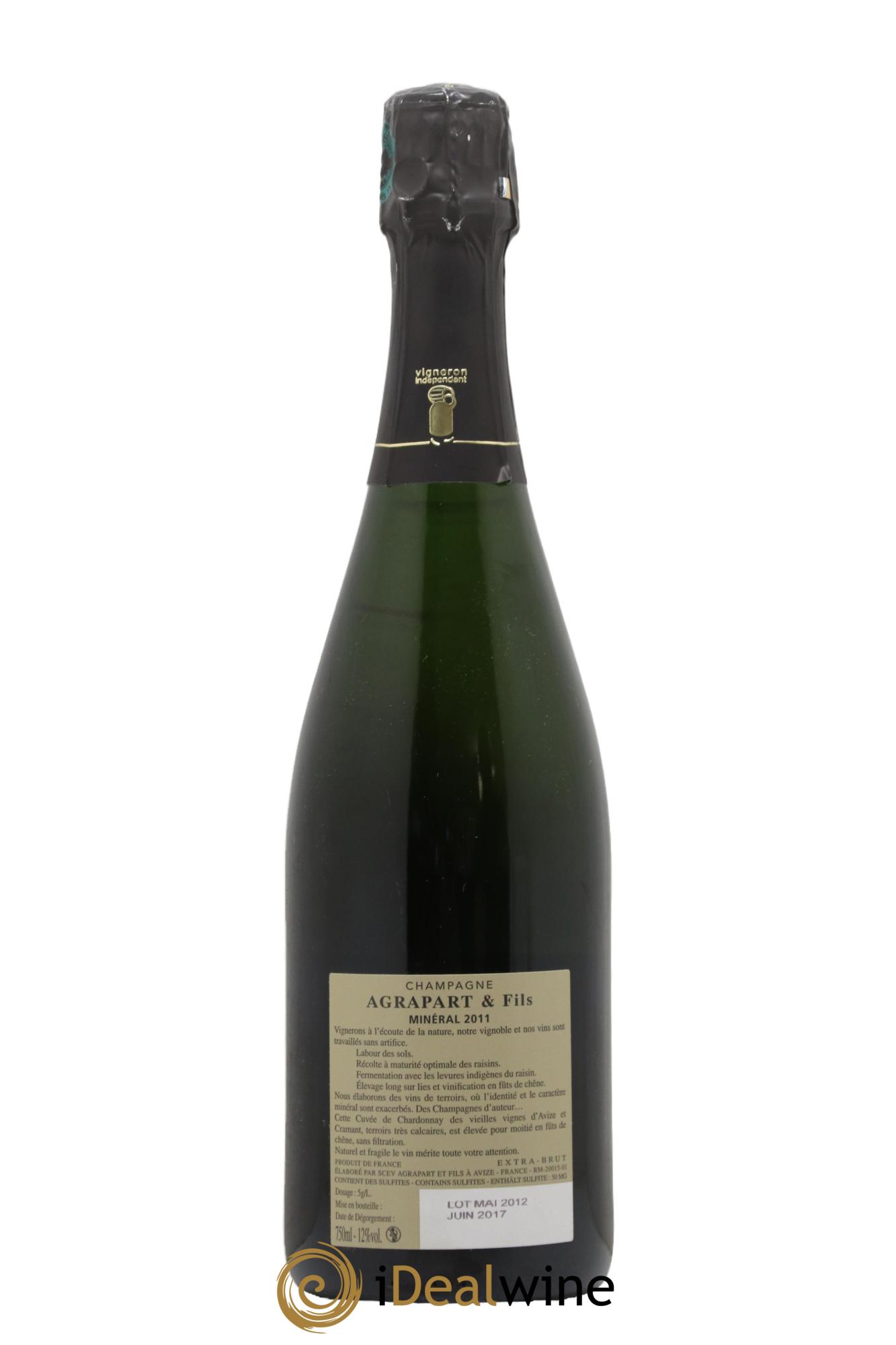 Minéral Blanc de Blancs  Extra-Brut Agrapart & Fils 2011 - Lot of 1 bottle - 1