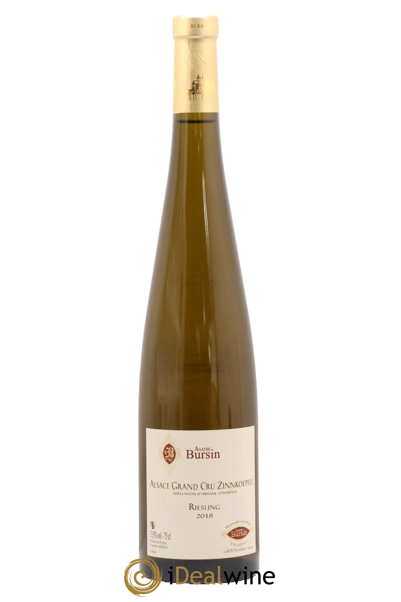 Alsace Riesling Grand Cru Zinnkoepflé Agathe Bursin 2018 - Posten von 1 Flasche - 0