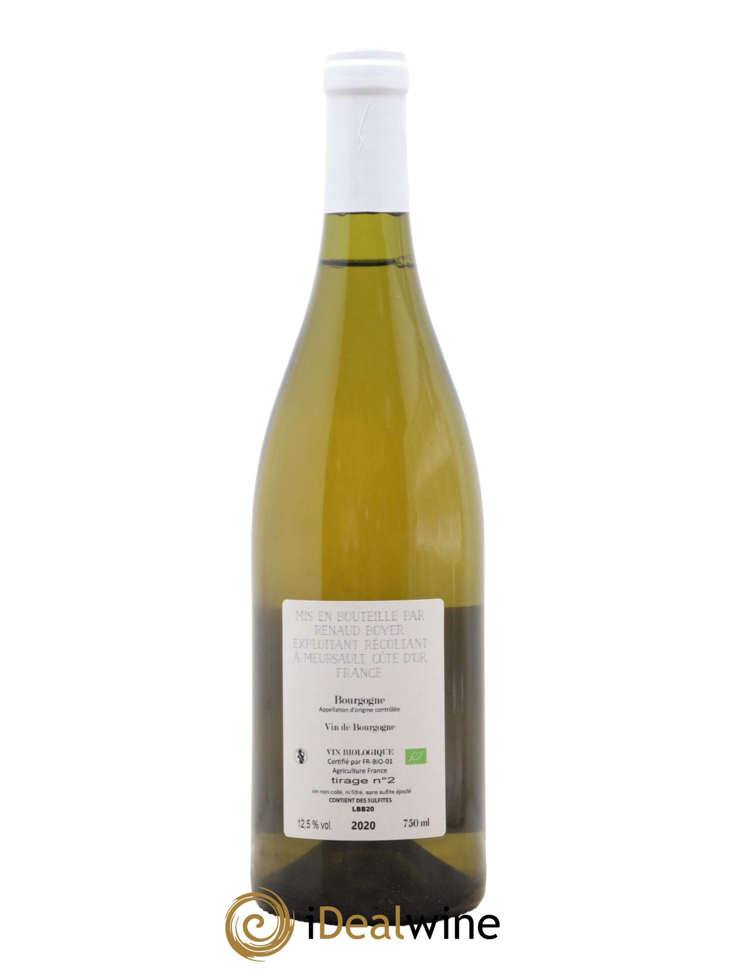 Bourgogne Les Riaux Renaud Boyer Tirage n°2 2020 - Lot de 1 bouteille - 1