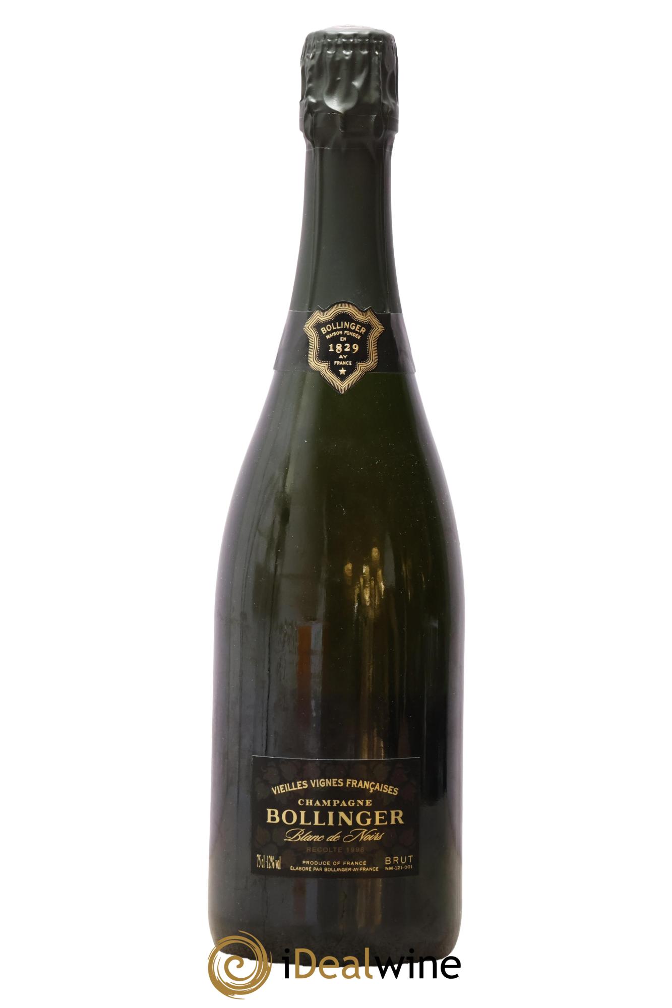 Brut Vieilles Vignes Françaises Bollinger 1998 - Posten von 1 Flasche - 0