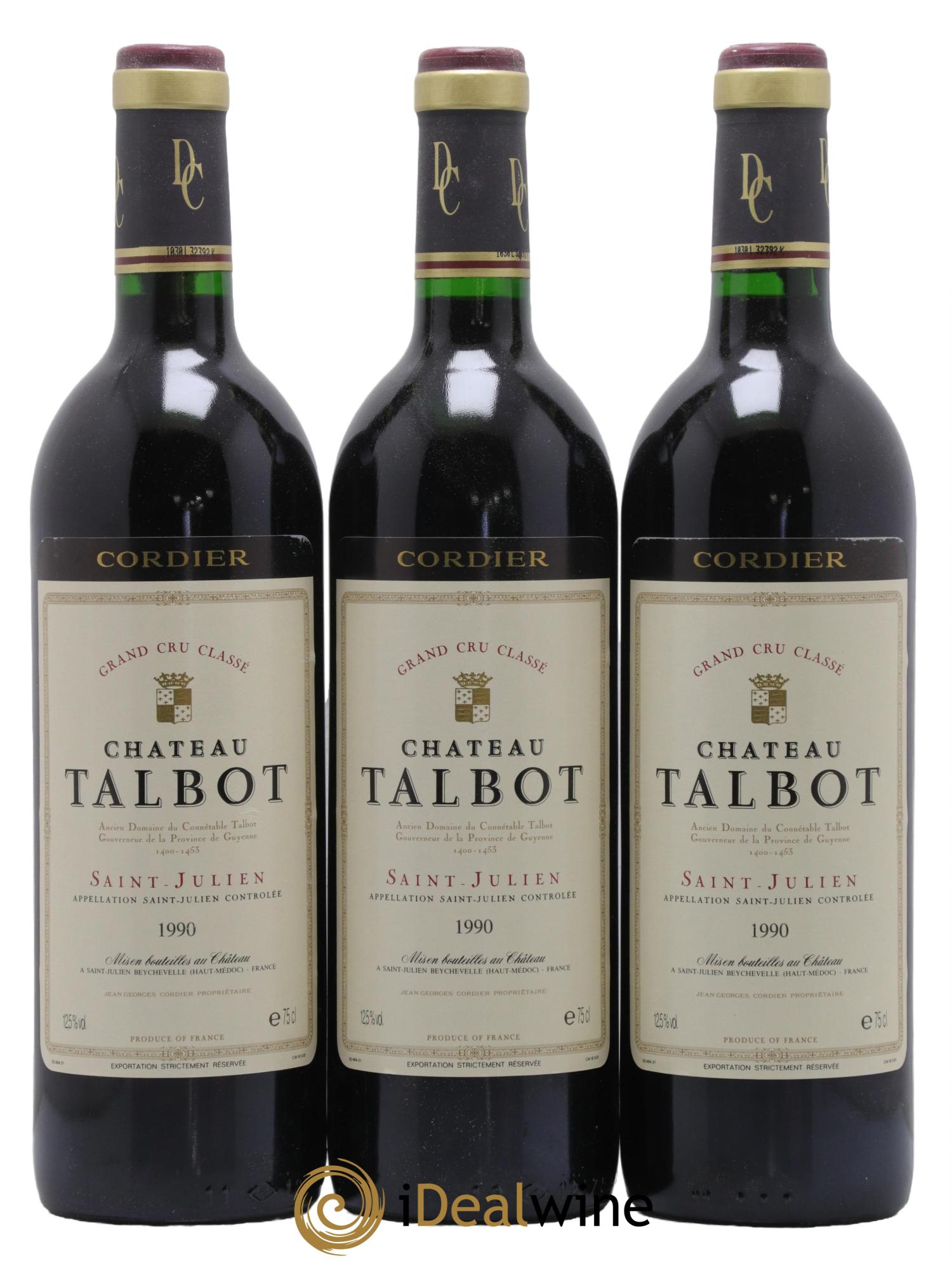 Château Talbot 4ème Grand Cru Classé 1990 - Lot de 12 bouteilles - 2