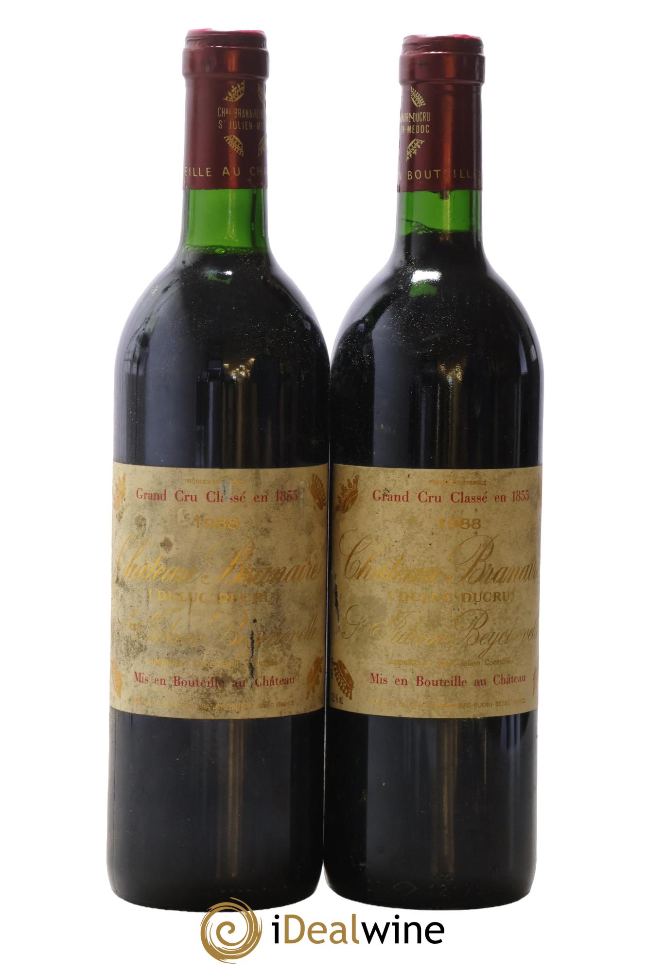 Château Branaire Ducru 4ème Grand Cru Classé 1988 - Lotto di 2 bottiglie - 0