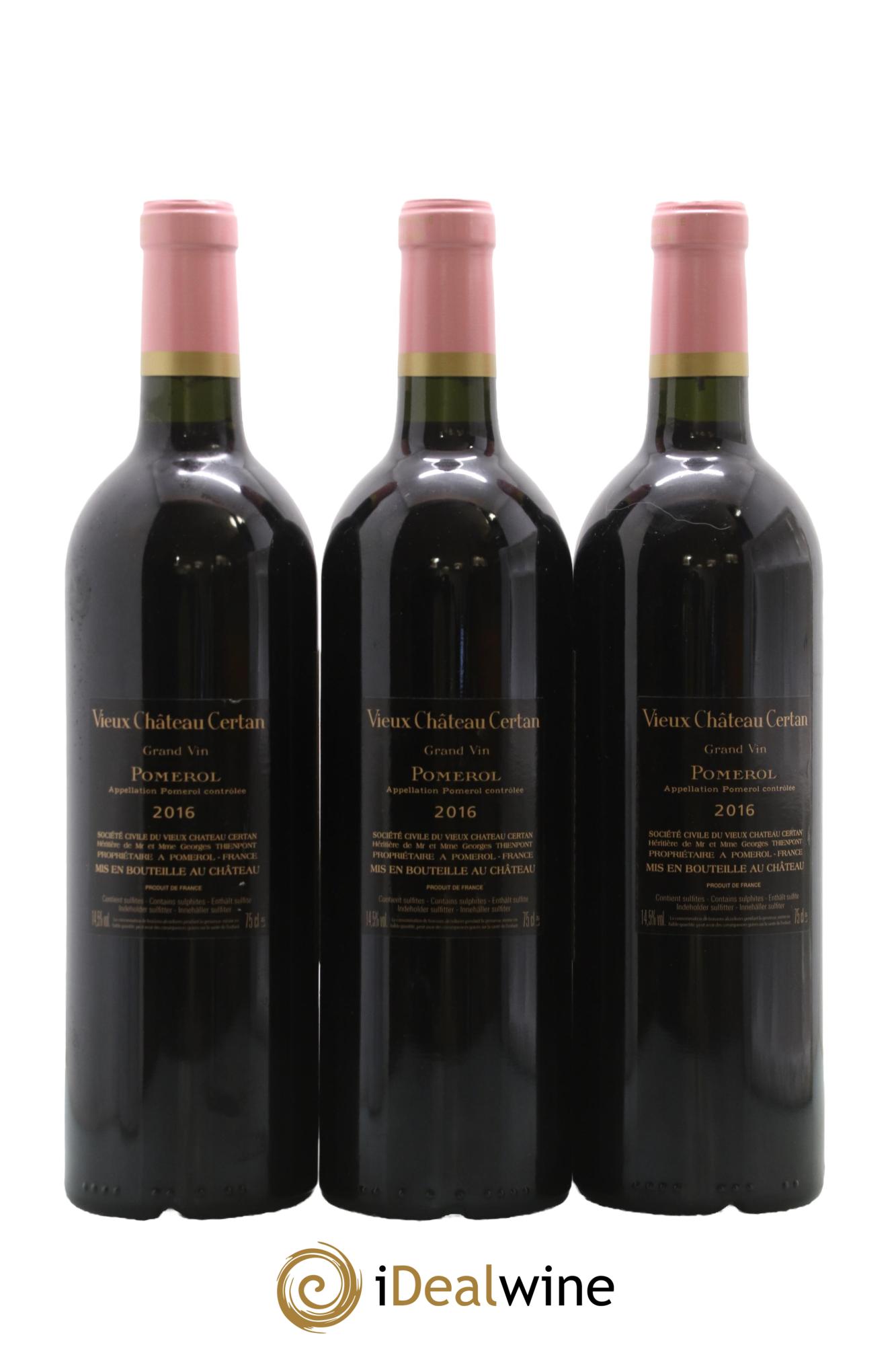Vieux Château Certan 2016 - Lot de 3 bouteilles - 1