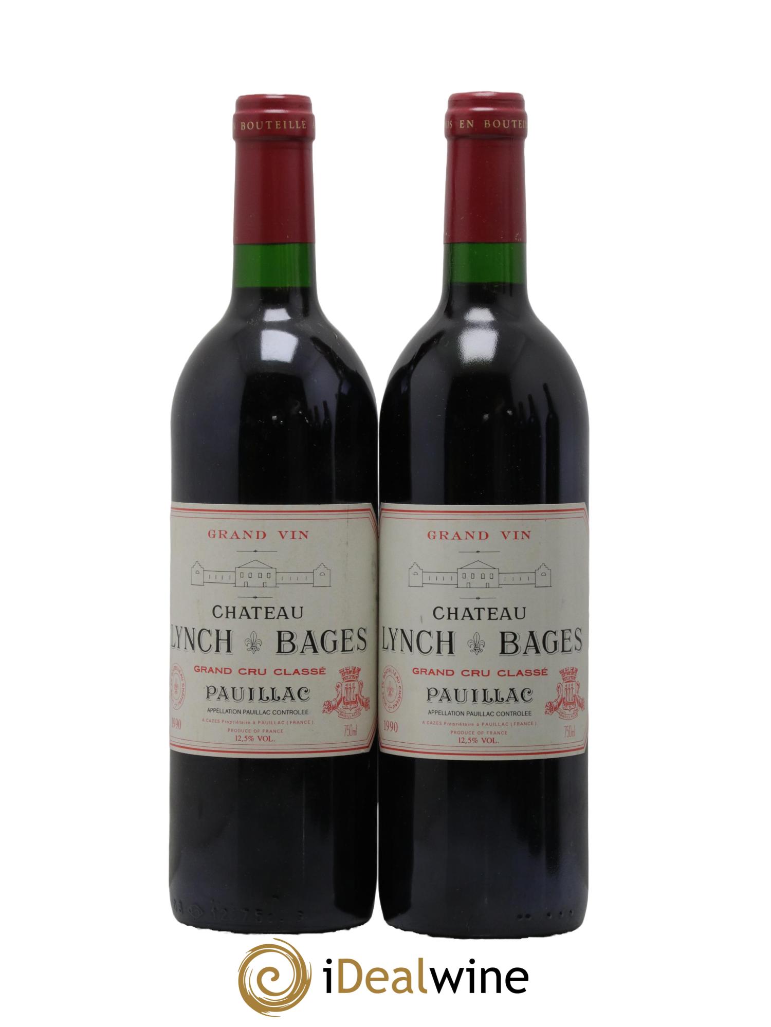 Château Lynch Bages 5ème Grand Cru Classé 1990 - Lot de 2 bouteilles - 0
