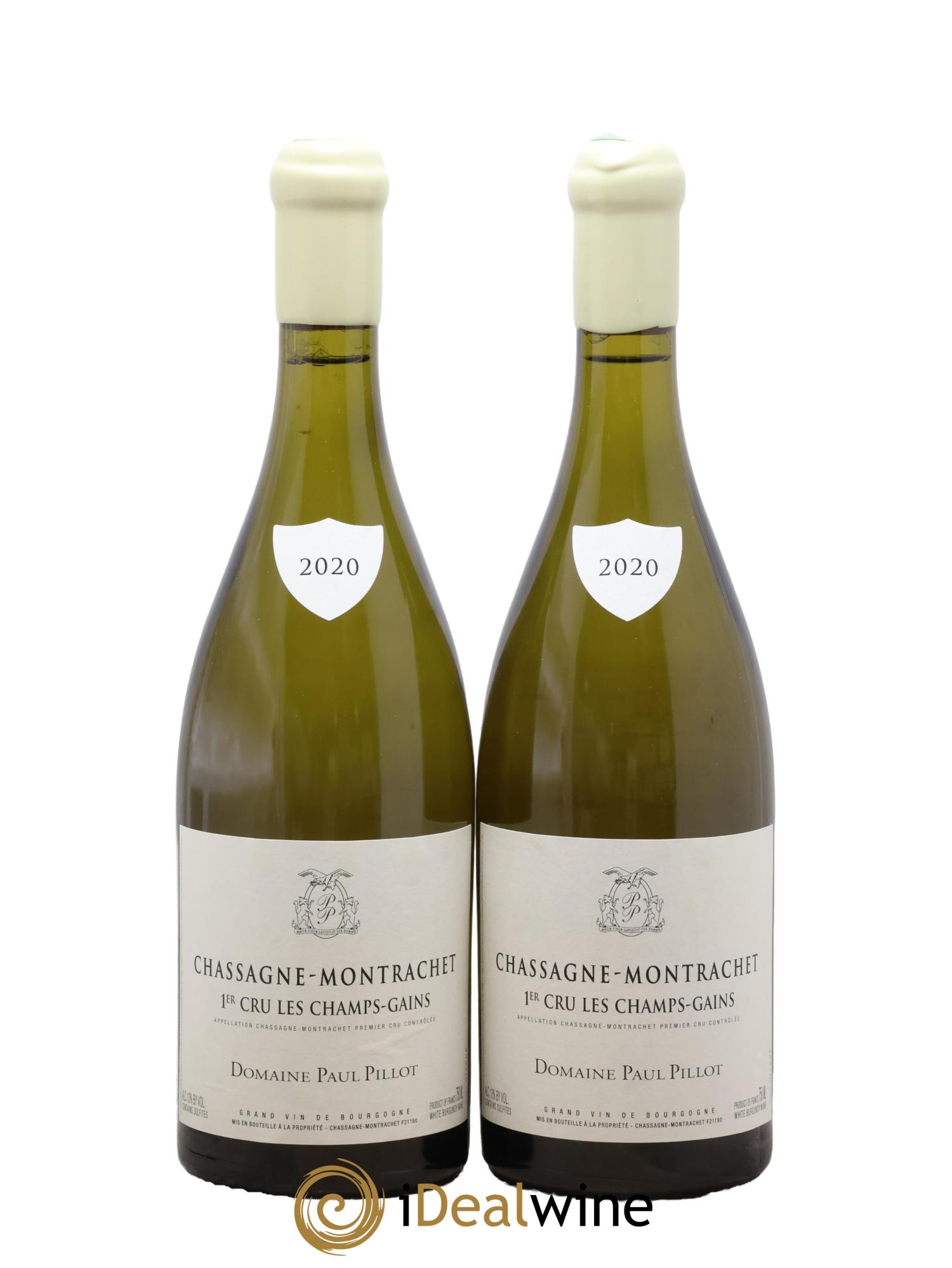 Chassagne-Montrachet 1er Cru Champs Gains Paul Pillot (Domaine) 2020 - Lotto di 2 bottiglie - 0