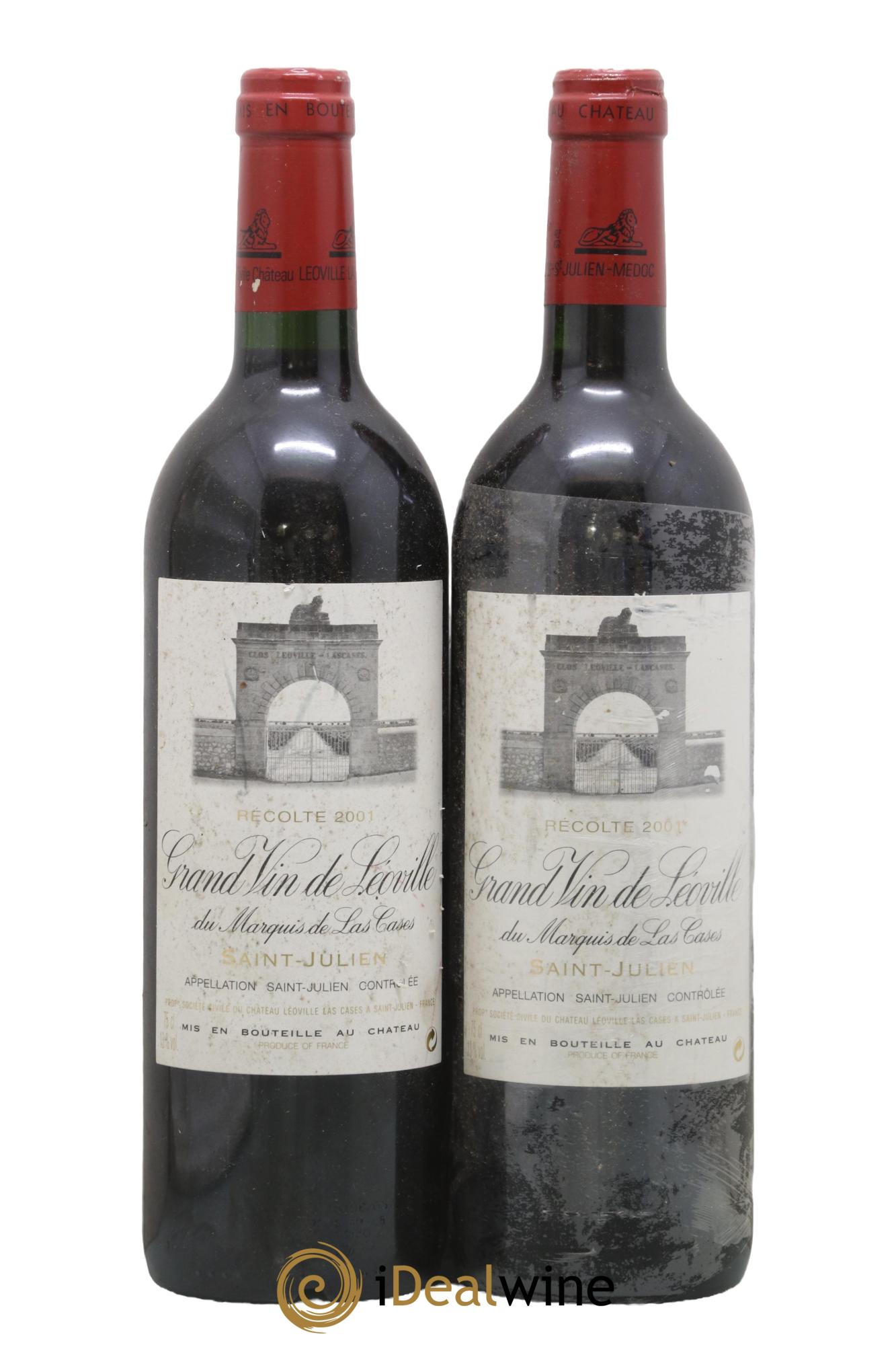 Château Léoville Las Cases 2ème Grand Cru Classé 2001 - Lot de 2 bouteilles - 0