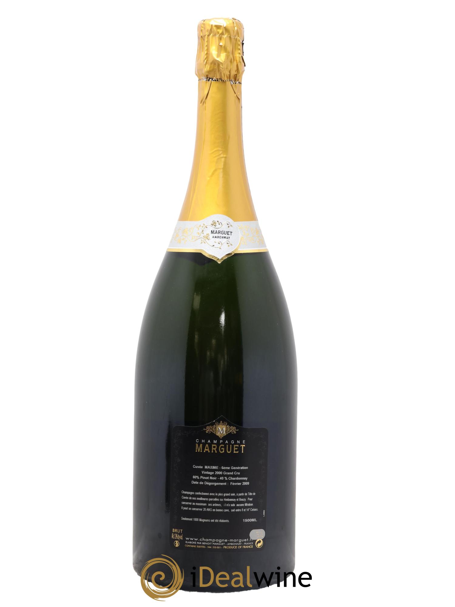 Champagne Vintage Cuvee Maxime Marguet 2000 - Lot de 1 magnum - 1