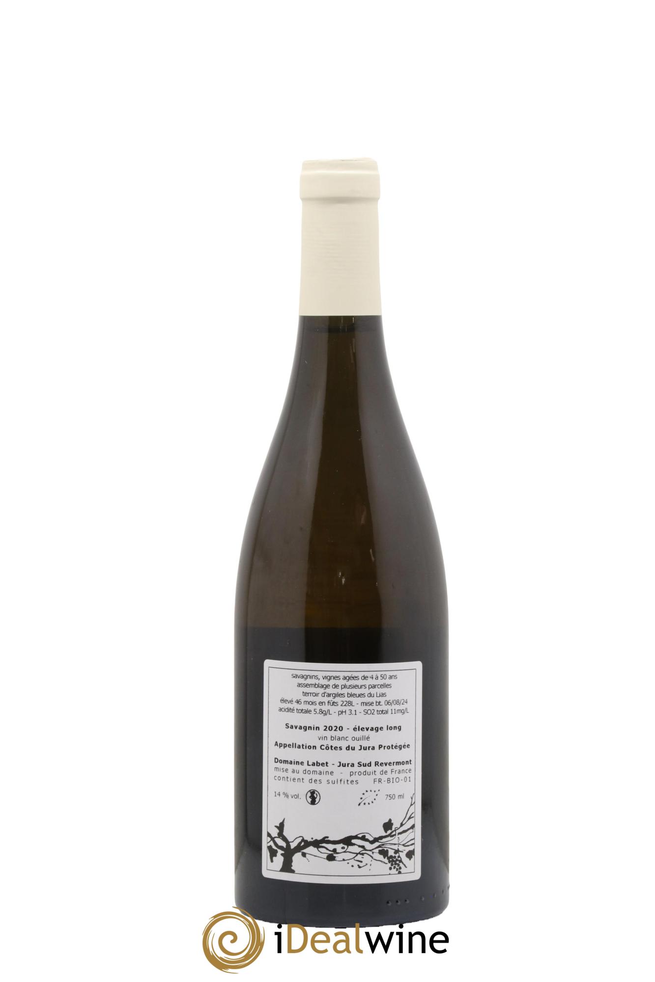 Côtes du Jura Savagnin en Chalasse Elevage Long Romain - Julien  - Charline Labet 2020 - Posten von 1 Flasche - 1