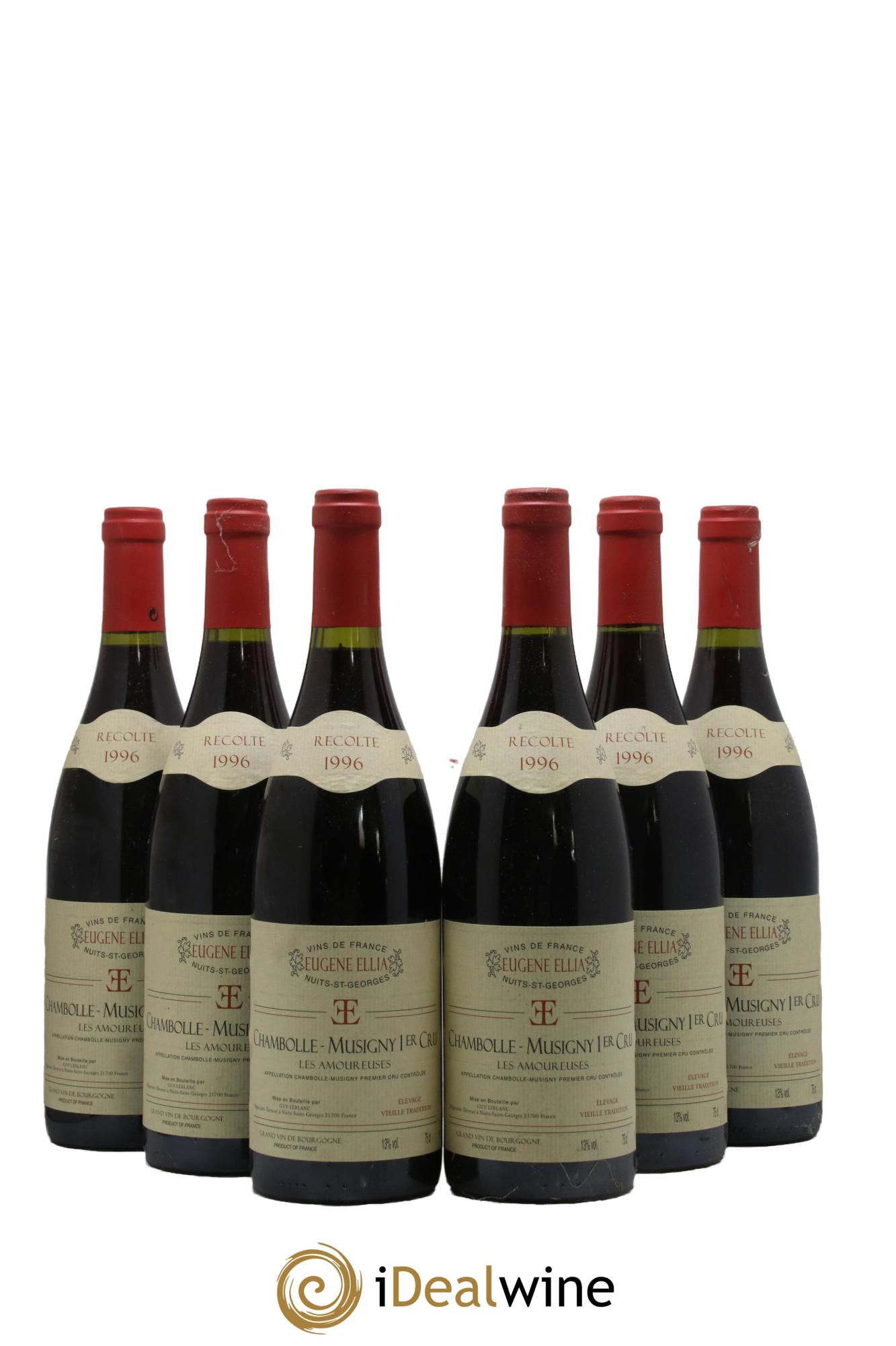 Chambolle-Musigny 1er Cru Les Amoureuses Eugène Ellia 1996 - Lot de 6 bouteilles - 0