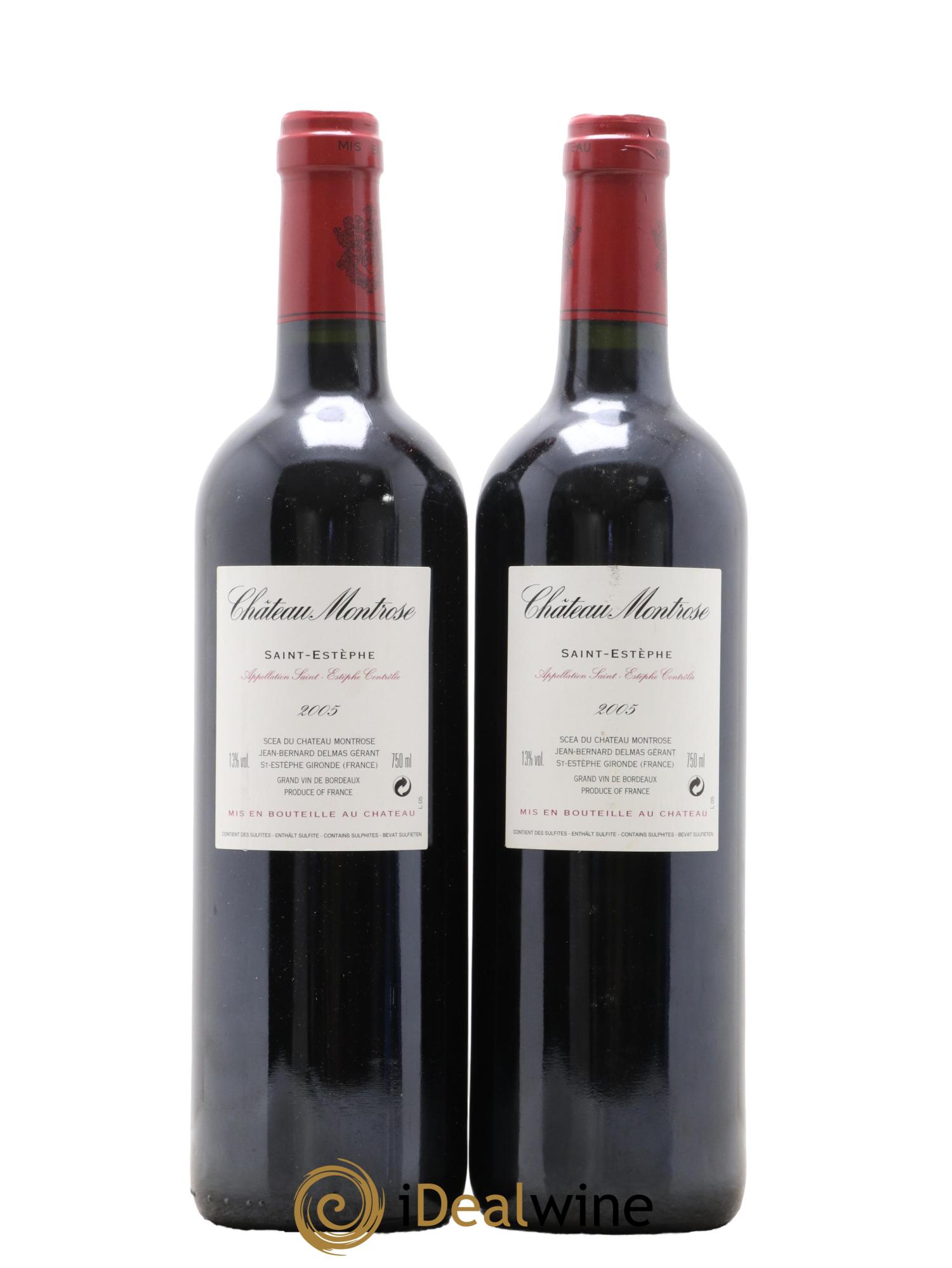 Château Montrose 2ème Grand Cru Classé 2005 - Lot de 2 bouteilles - 1