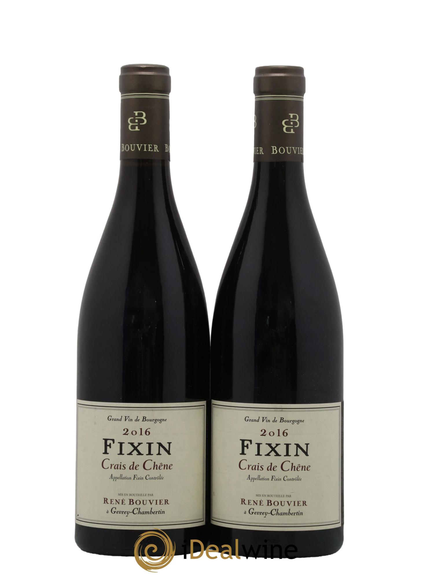 Fixin Crais de Chêne René Bouvier (Domaine) 2016 - Lot de 2 bouteilles - 0