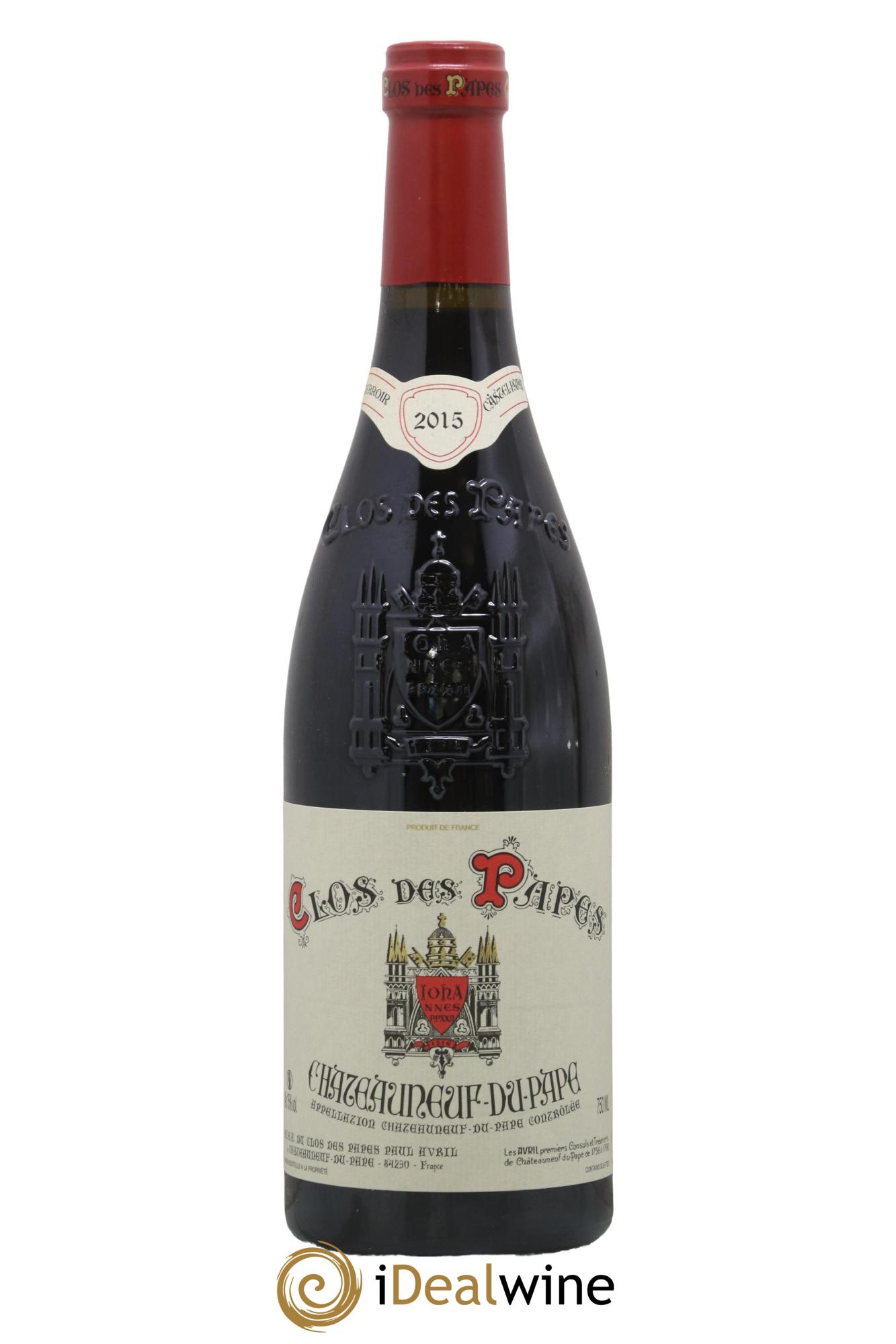 Châteauneuf-du-Pape Clos des Papes - Paul Avril 2015 - Lot de 1 bouteille - 0