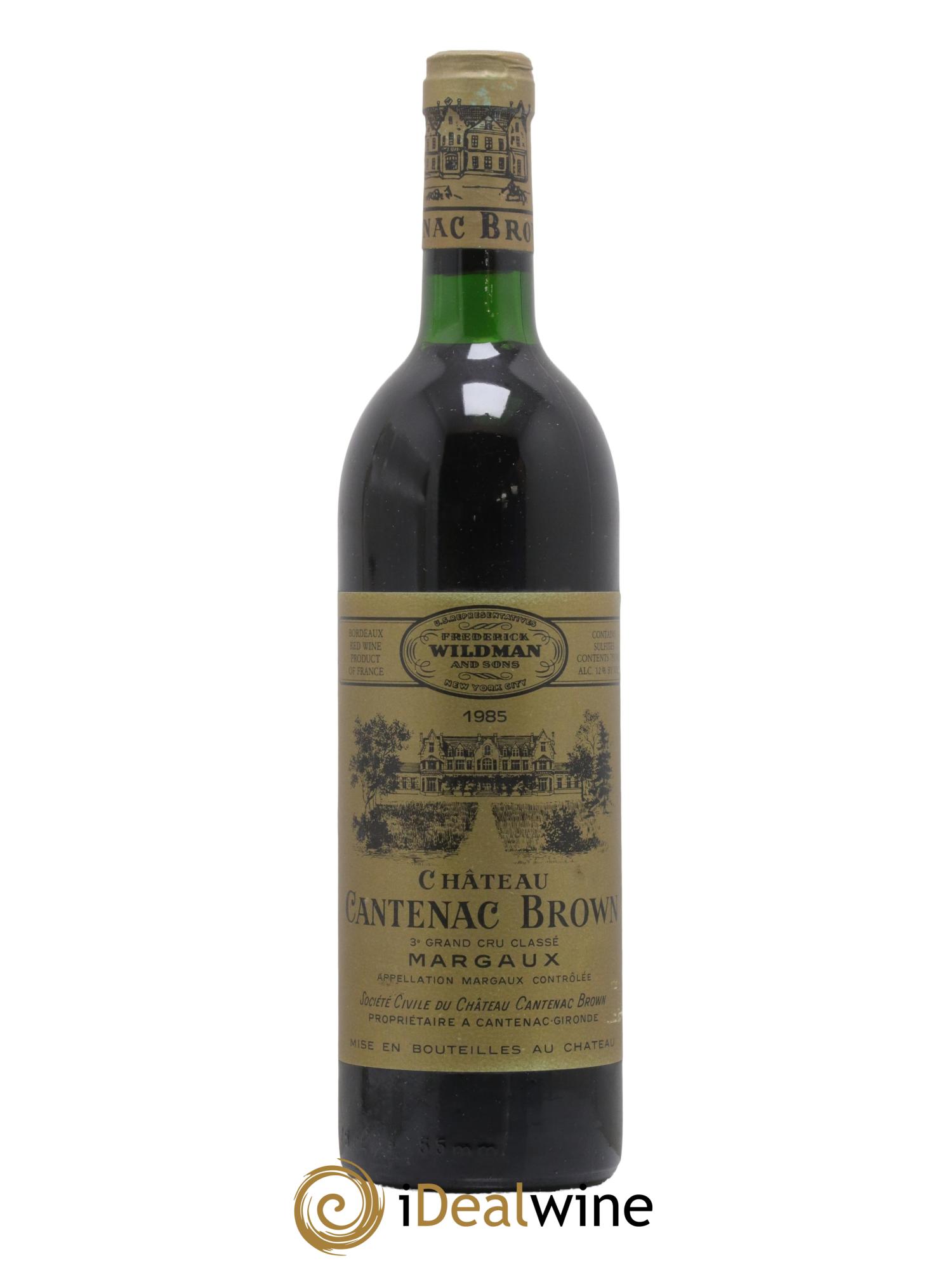 Château Cantenac Brown 3ème Grand Cru Classé 1985 - Lot de 1 bouteille - 0