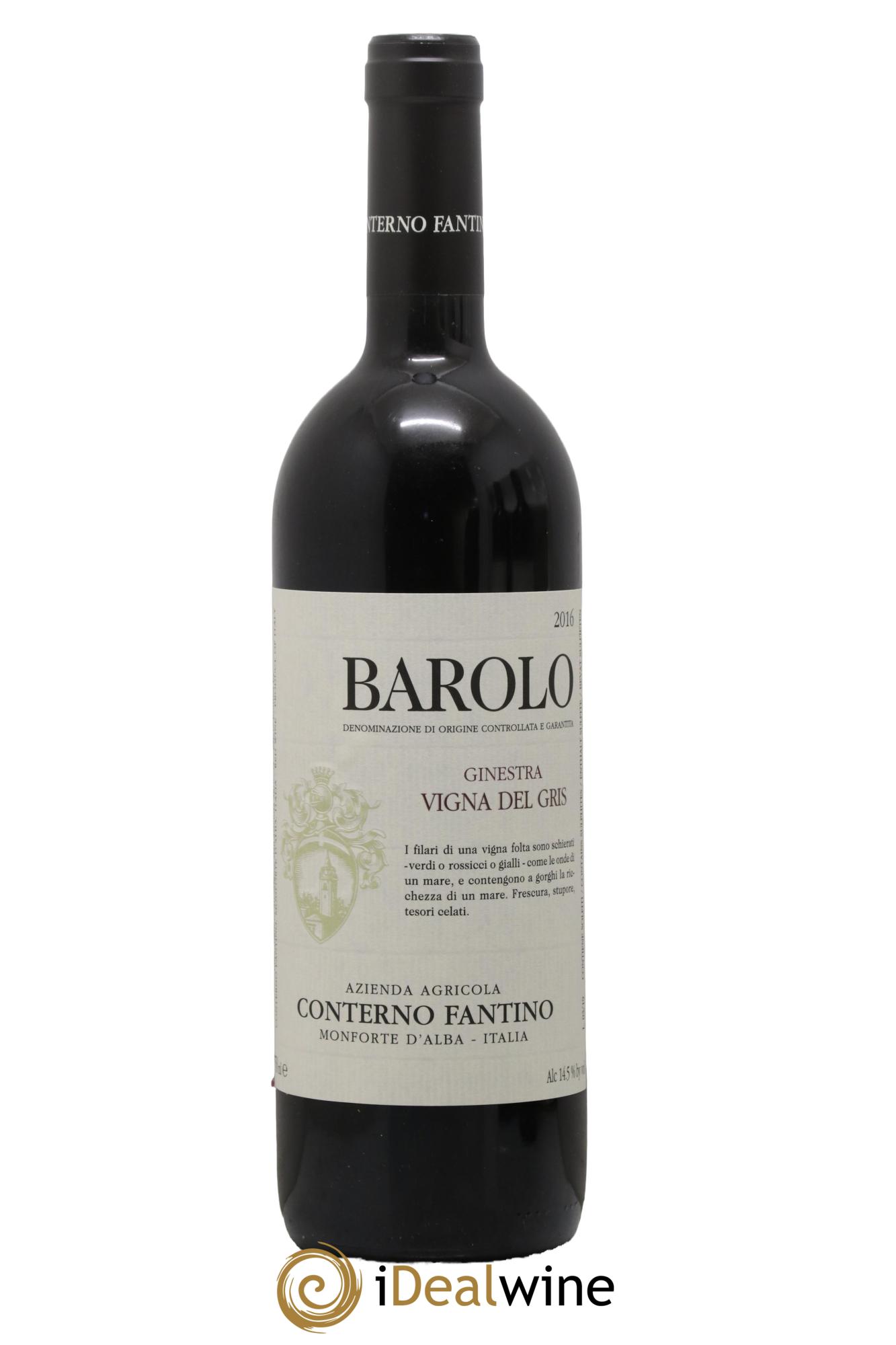 Barolo DOCG Ginestra Vigna Del gris Conterno Fantino 2016 - Lot of 1 bottle - 0
