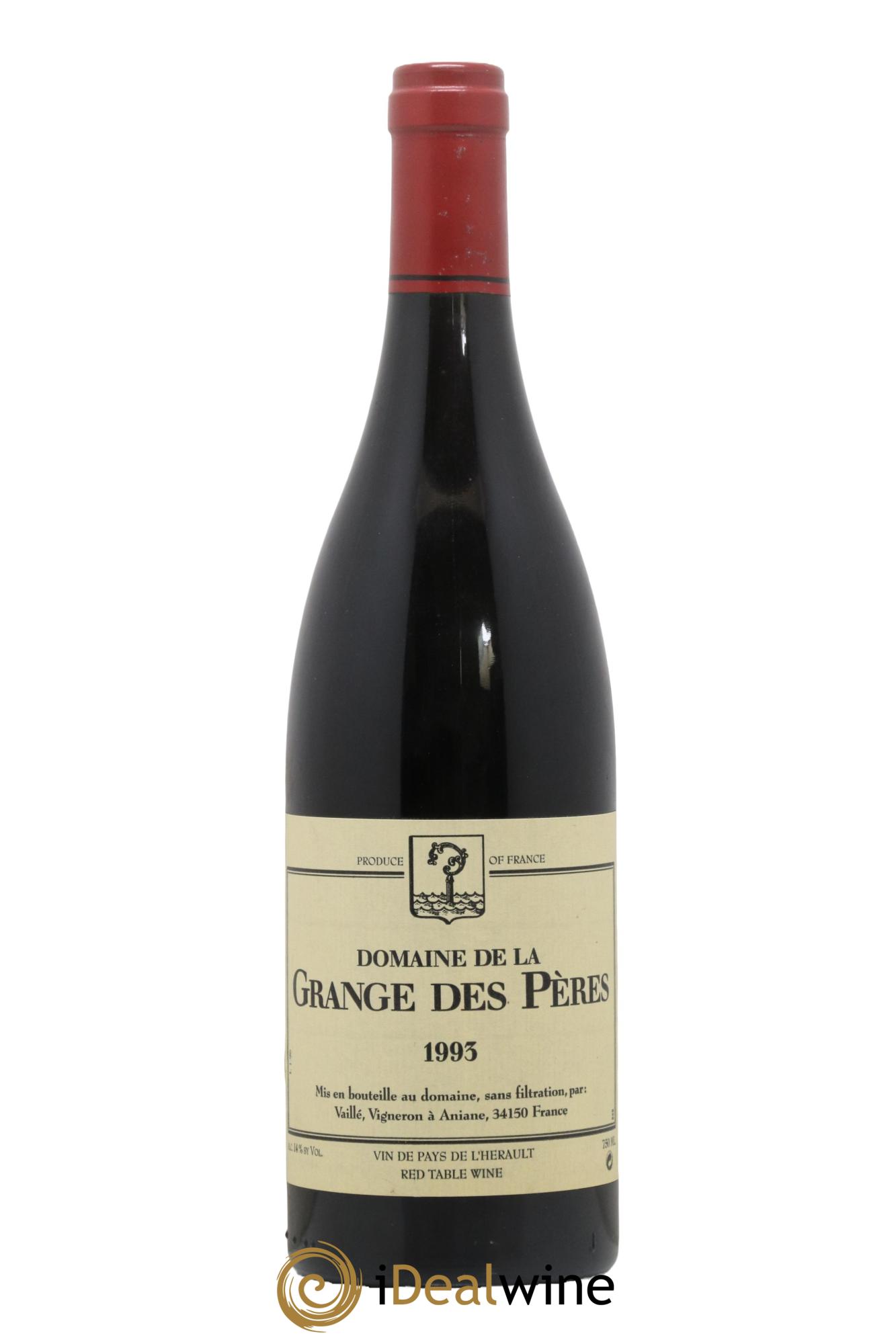 Pays d'Hérault Grange des Pères Laurent Vaillé 1993 - Lot de 1 bouteille - 0