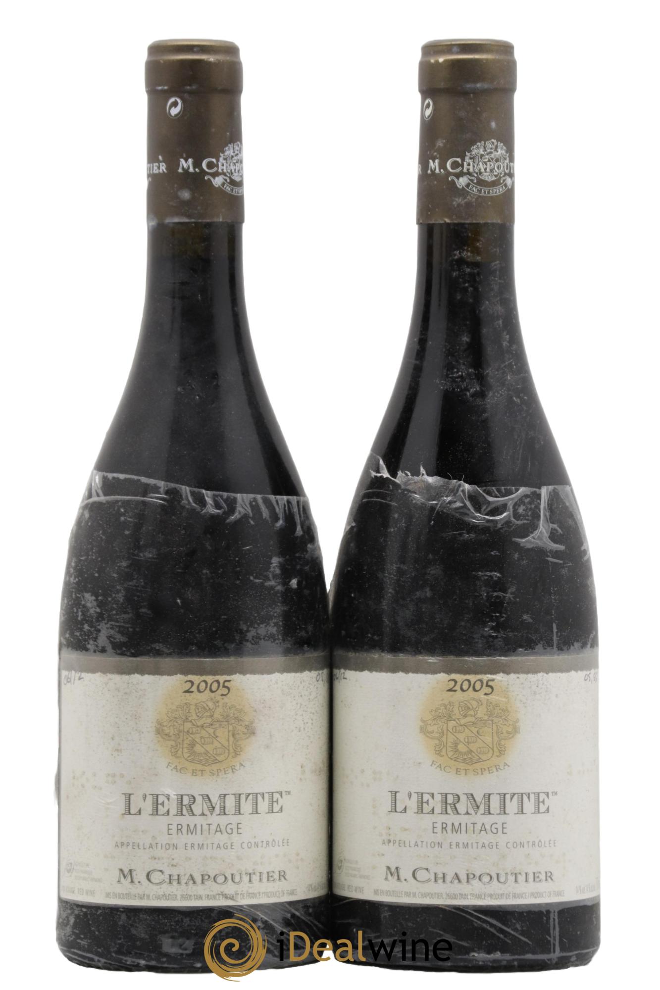 Hermitage Ermitage l'Ermite Chapoutier 2005 - Lot de 2 bouteilles - 0