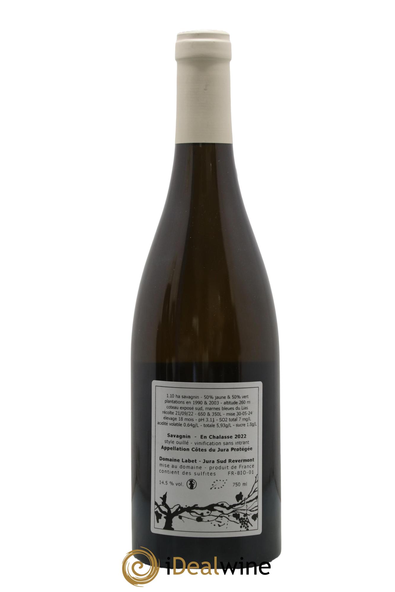Côtes du Jura Fleur de Savagnin En Chalasse Romain - Julien - Charline Labet 2022 - Lot de 1 bouteille - 1