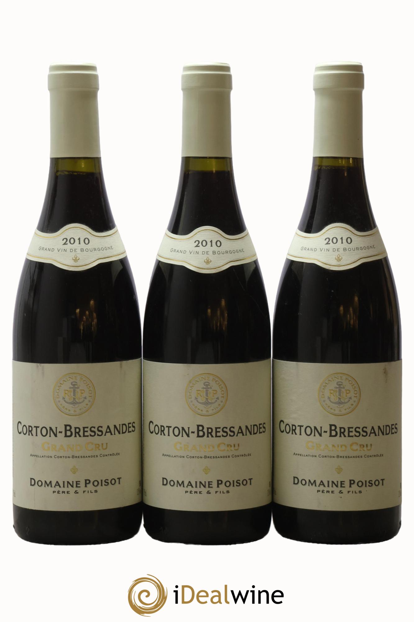 Corton Bressandes Grand Cru Poisot Père et Fils 2010 - Lotto di 3 bottiglie - 0