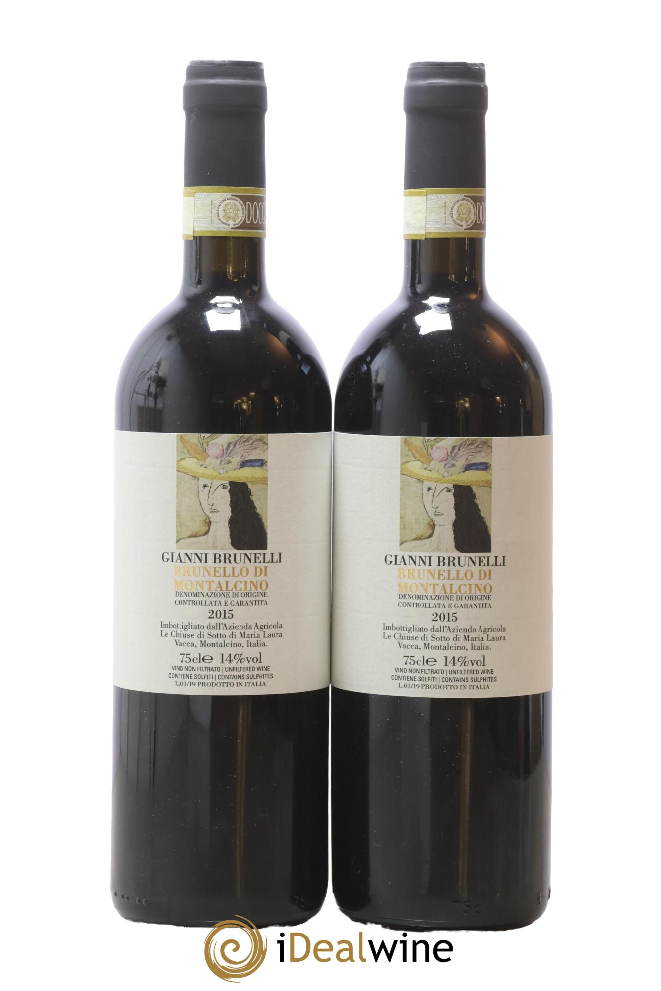 Brunello di Montalcino DOCG Gianni Brunelli 2015 - Lot de 2 bouteilles - 0