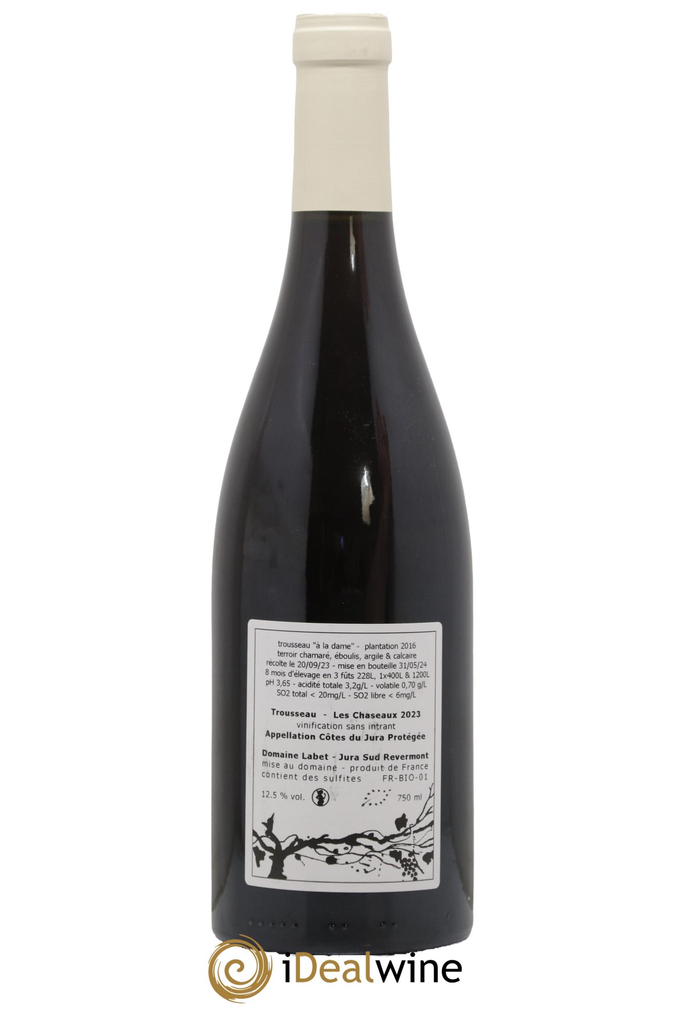 Côtes du Jura Trousseau Les Chaseaux Romain - Julien  - Charline Labet 2023 - Lot de 1 bouteille - 1