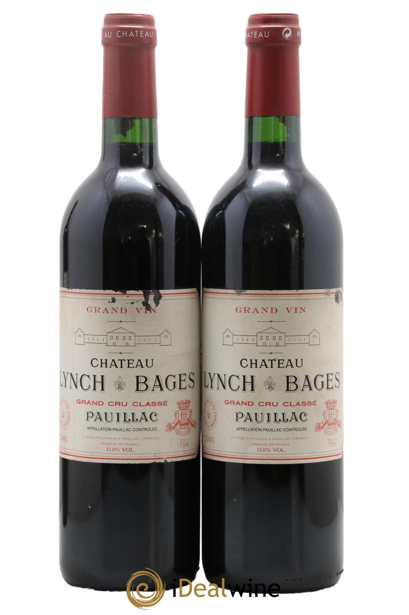 Château Lynch Bages 5ème Grand Cru Classé 2001 - Lot de 2 bouteilles - 0