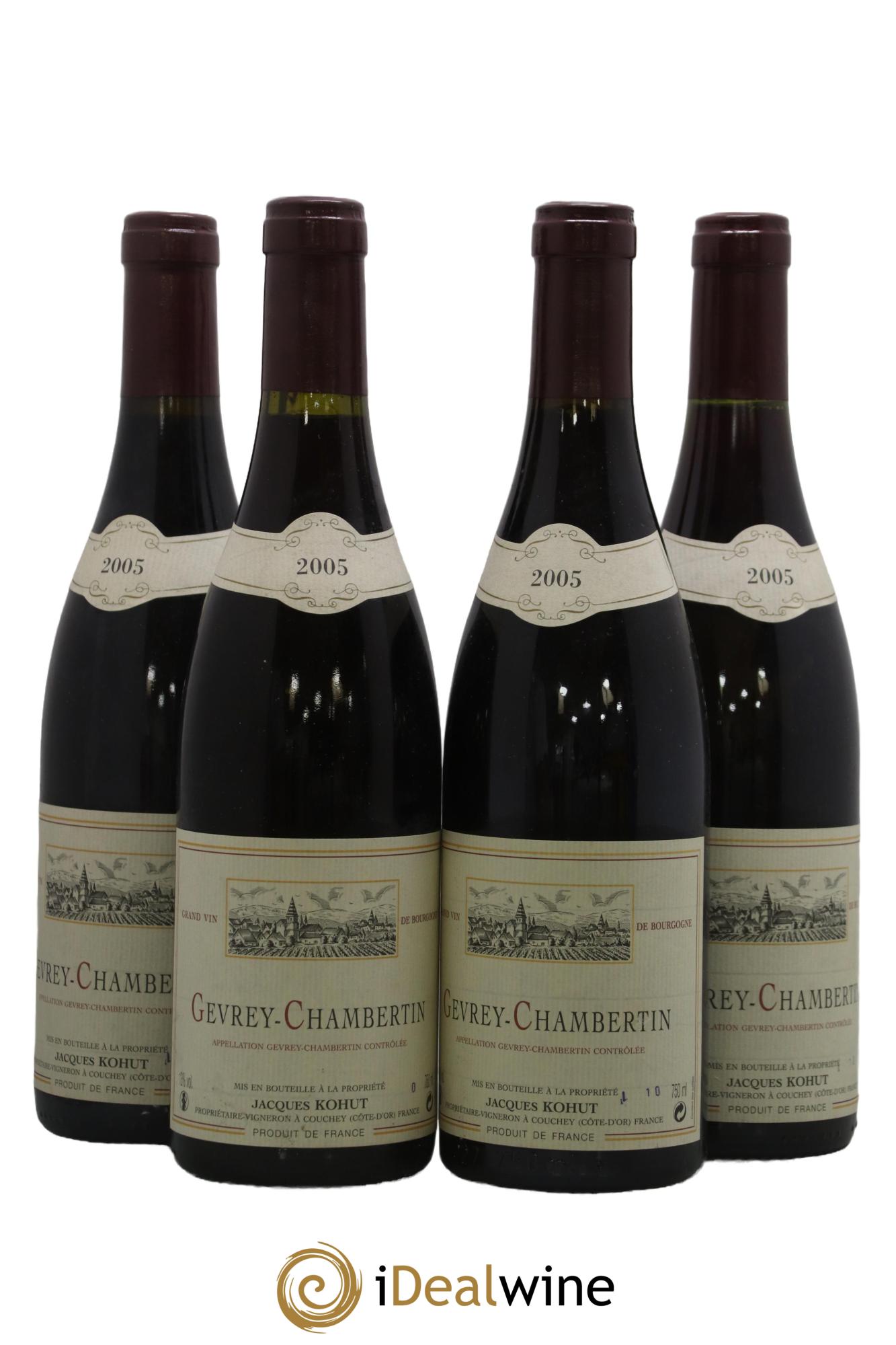 Gevrey-Chambertin Jacques Kohut 2005 - Posten von 4 Flaschen - 0