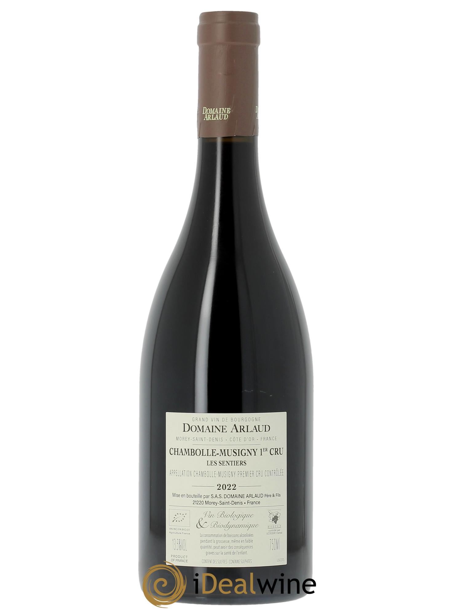 Chambolle-Musigny 1er Cru Les Sentiers Arlaud 2022 - Lot de 1 bouteille - 1