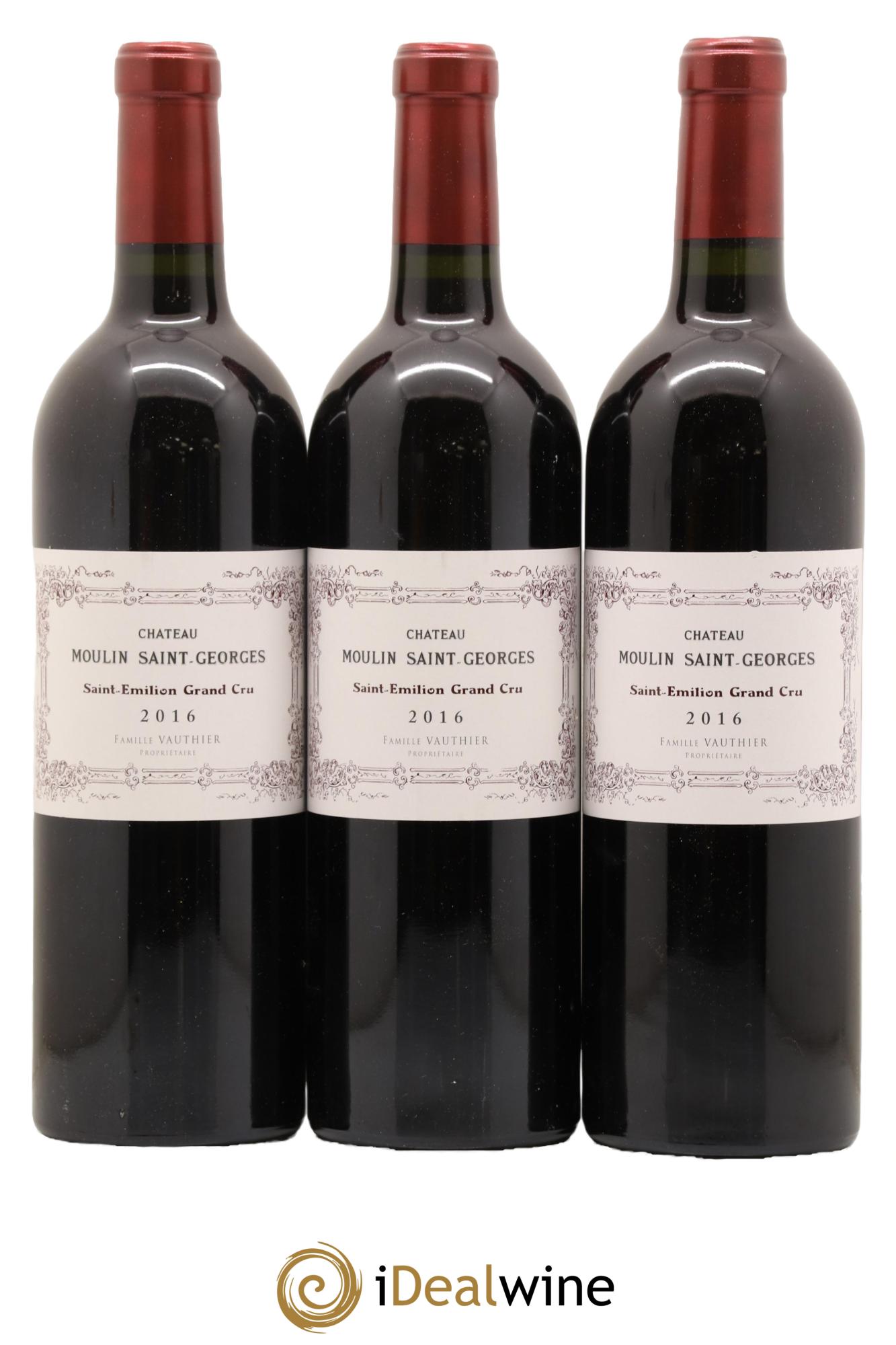 Château Moulin Saint Georges 2016 - Lot of 3 bottles - 0