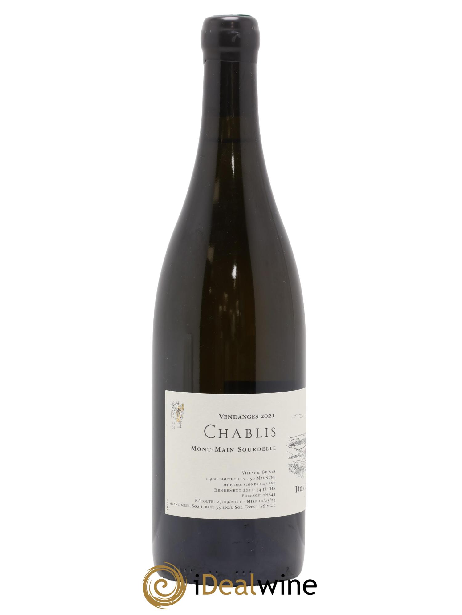 Chablis Mont Main Sourdelle Jean Dauvissat Pere Et Fils 2021 - Lot de 1 bouteille - 1