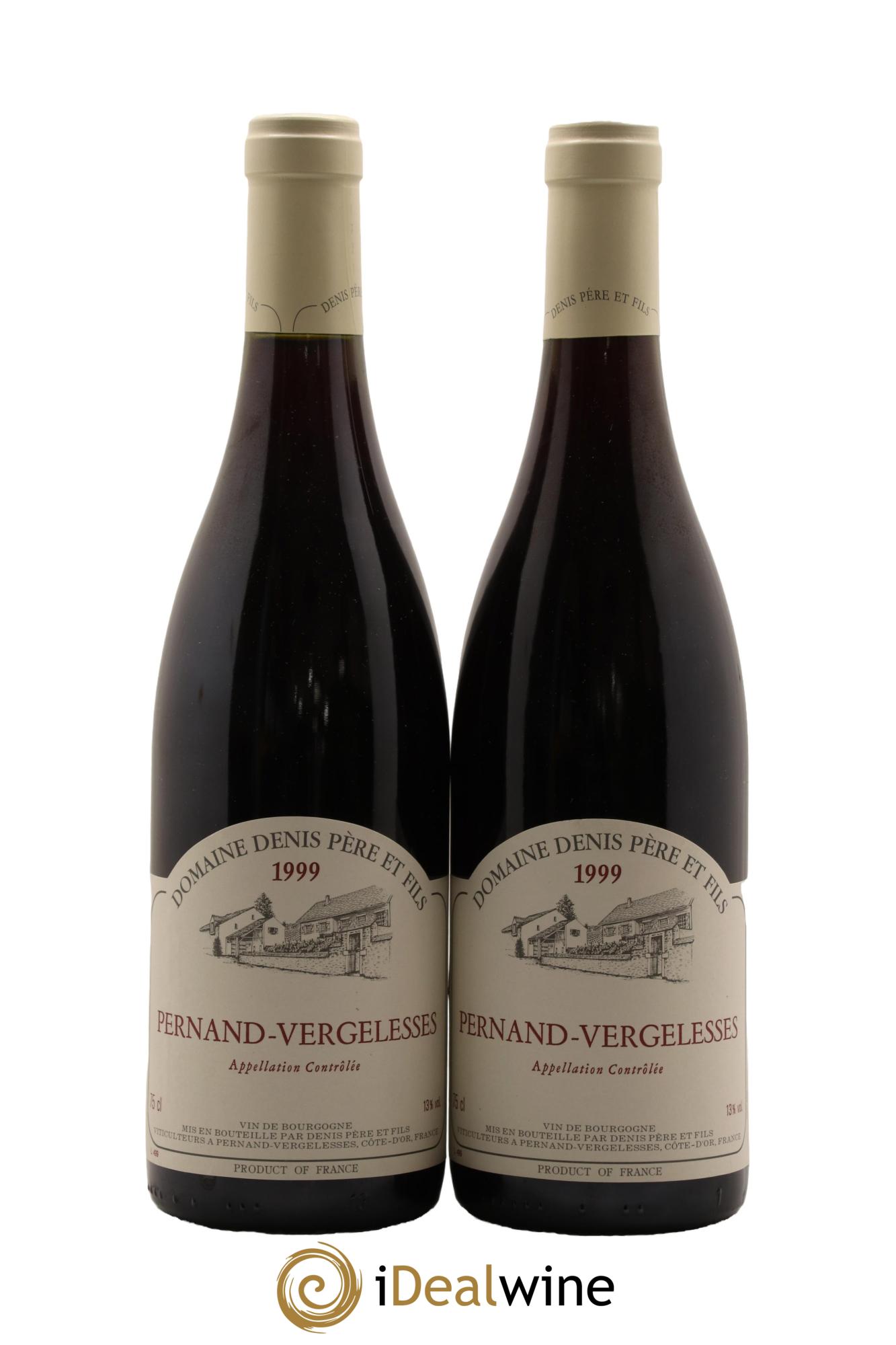 Pernand-Vergelesses Domaine Denis Pere et Fils 1999 - Lot de 2 bouteilles - 0