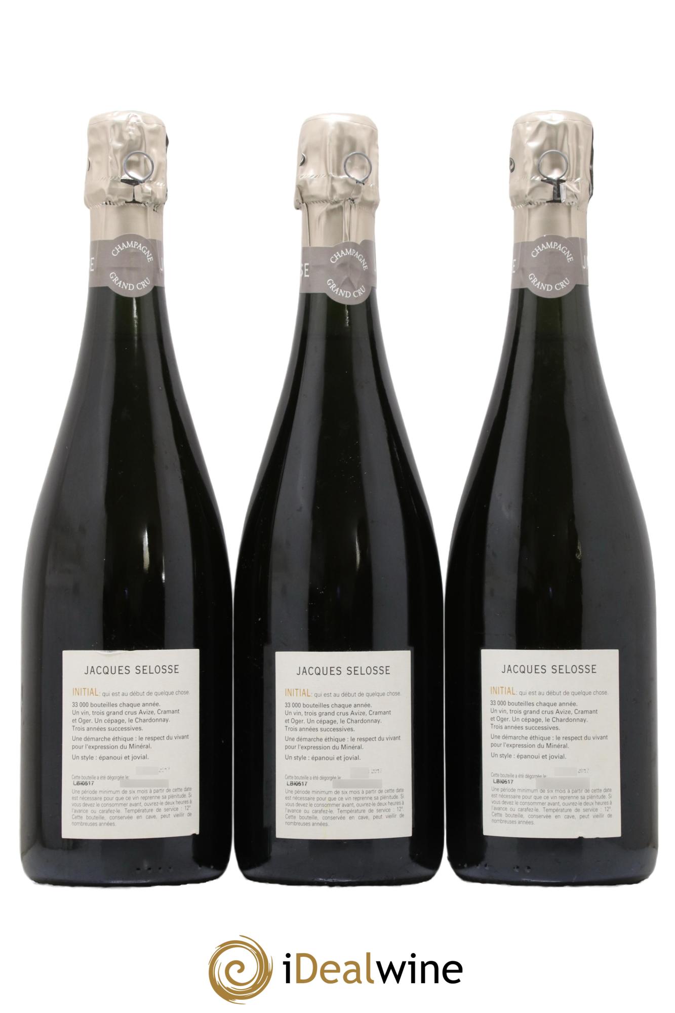 Initial Brut Jacques Selosse - Lot of 3 bottles - 1