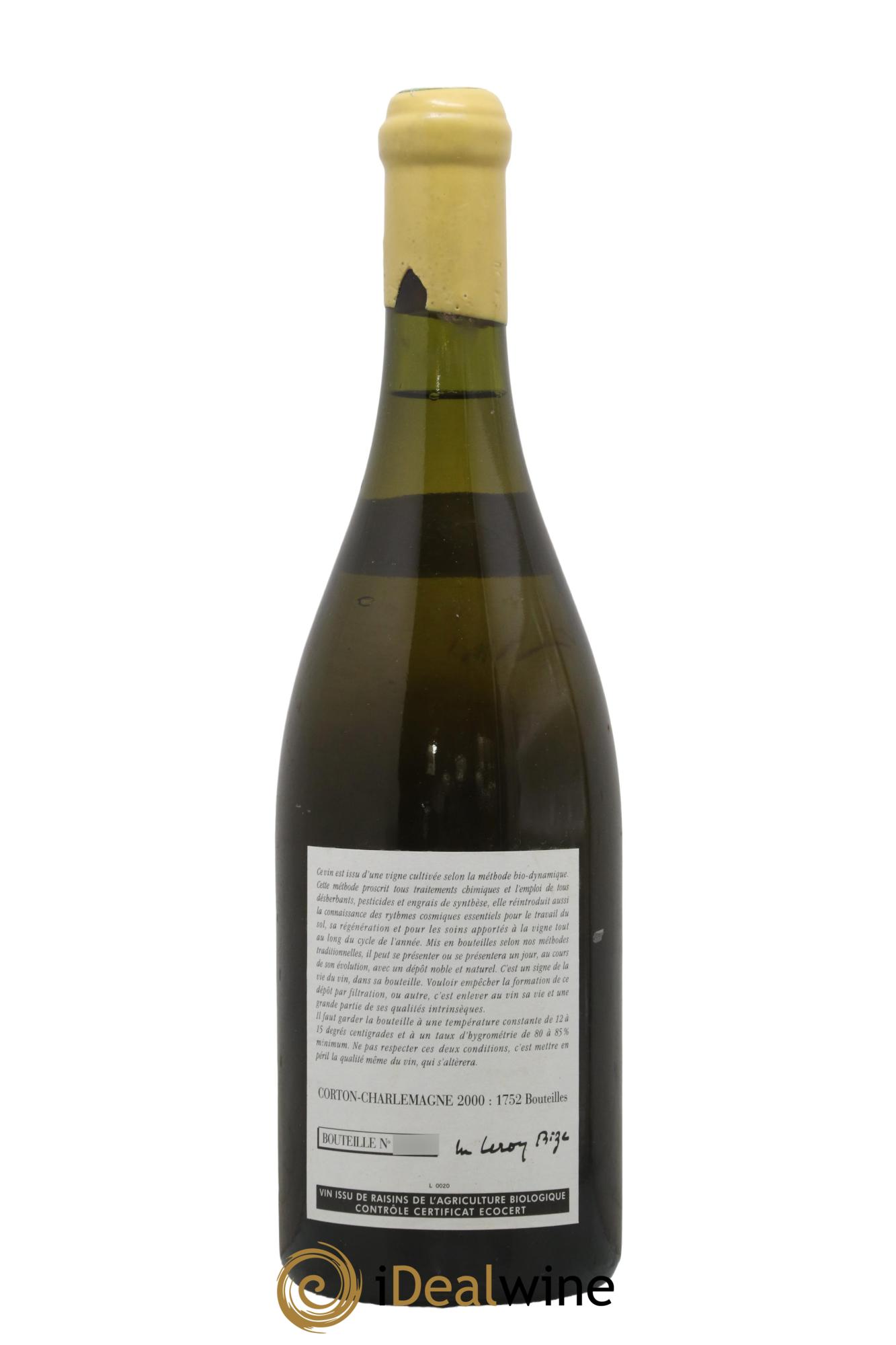Corton-Charlemagne Grand Cru Leroy (Domaine) 2000 - Lot de 1 bouteille - 1