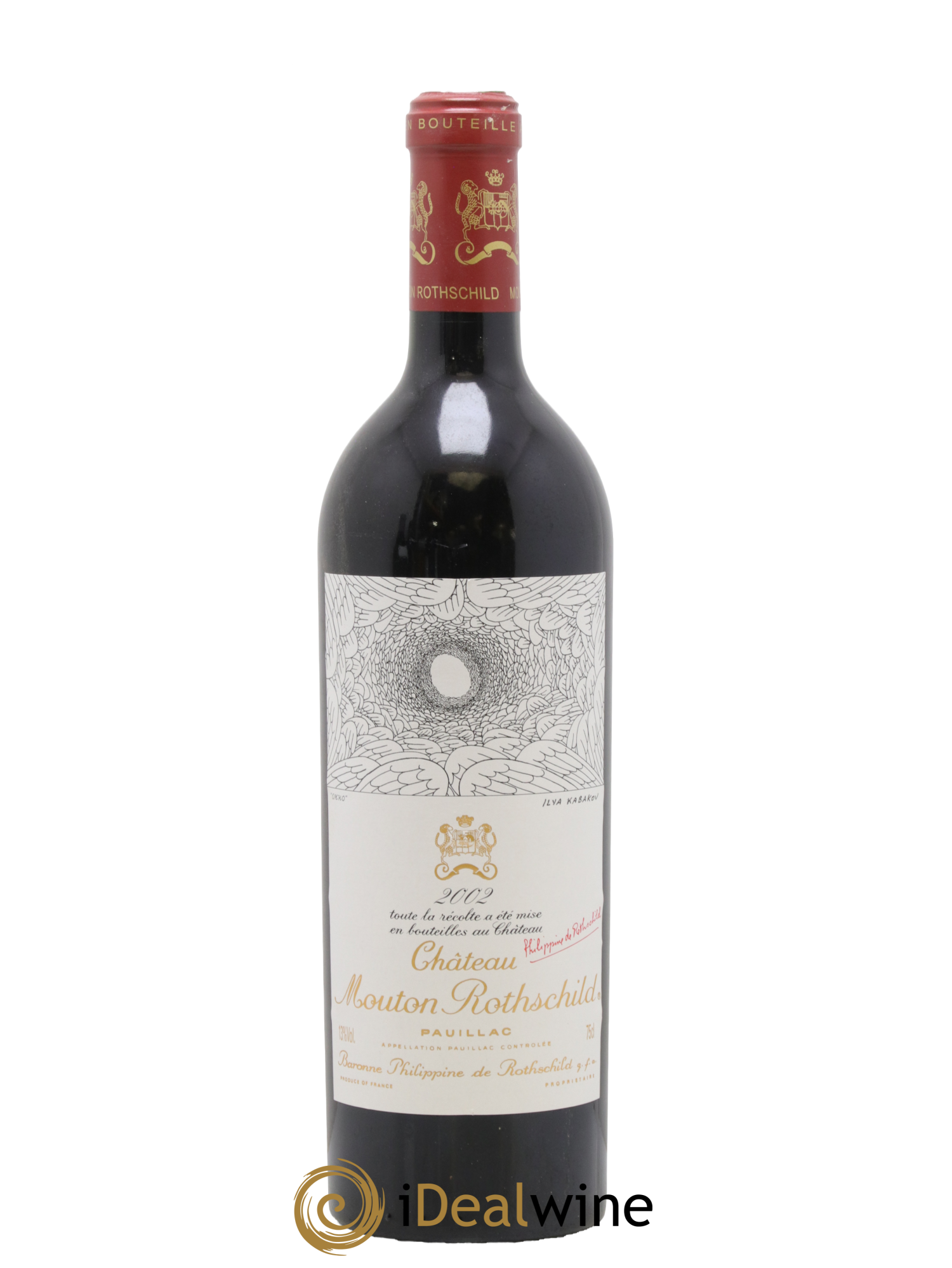 Château Mouton Rothschild 1er Grand Cru Classé 2002 - Lot de 1 bouteille - 0