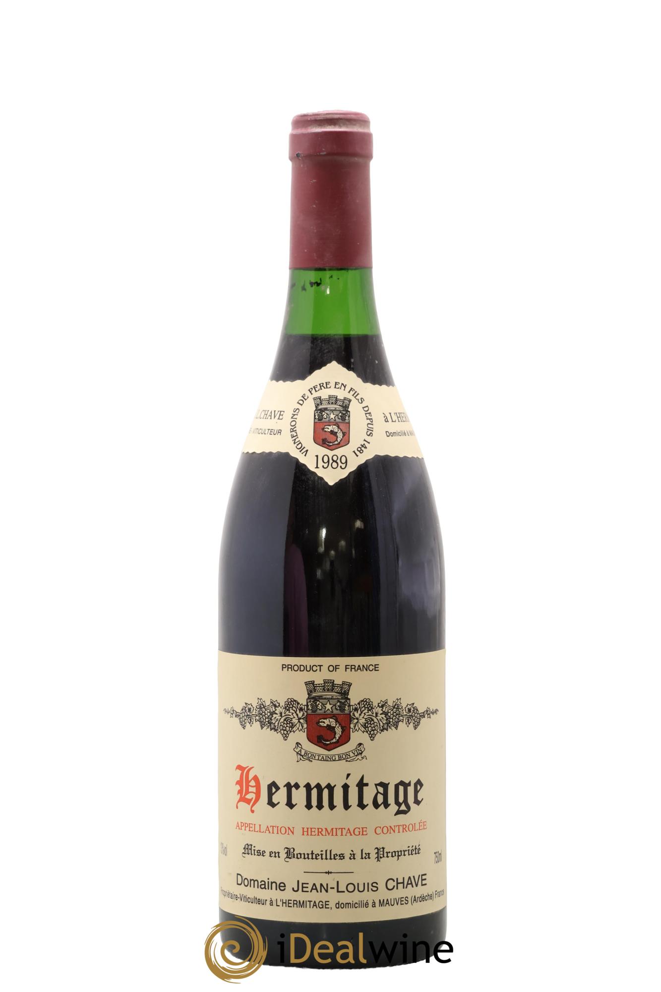 Hermitage Jean-Louis Chave 1989 - Lot de 1 bouteille - 0