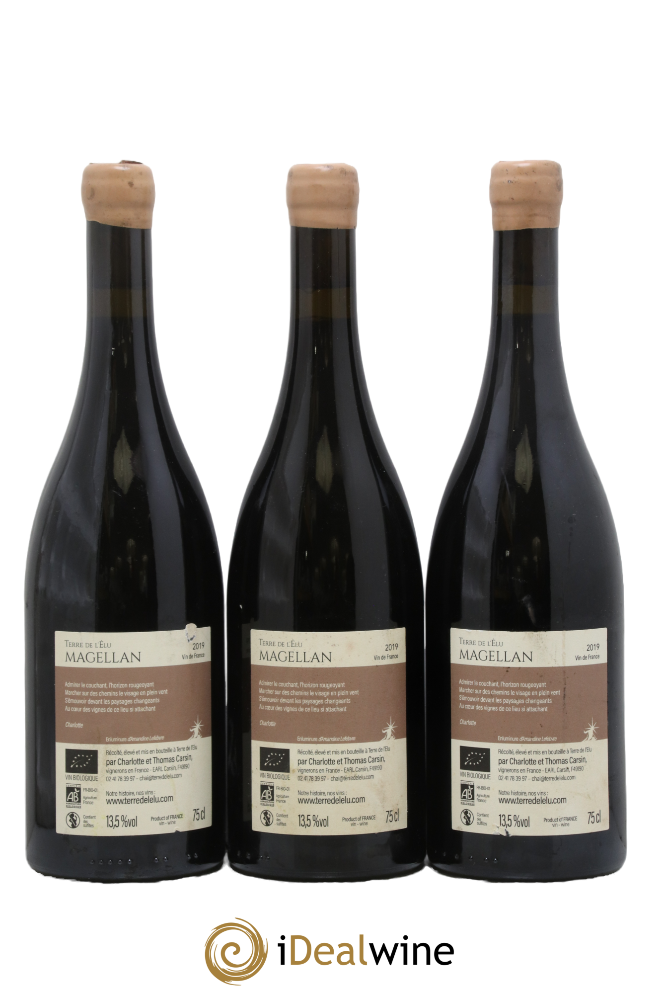 Vin de France Magellan Terre de l'Elu (Clos de L'Elu) 2019 - Lot de 3 bouteilles - 1
