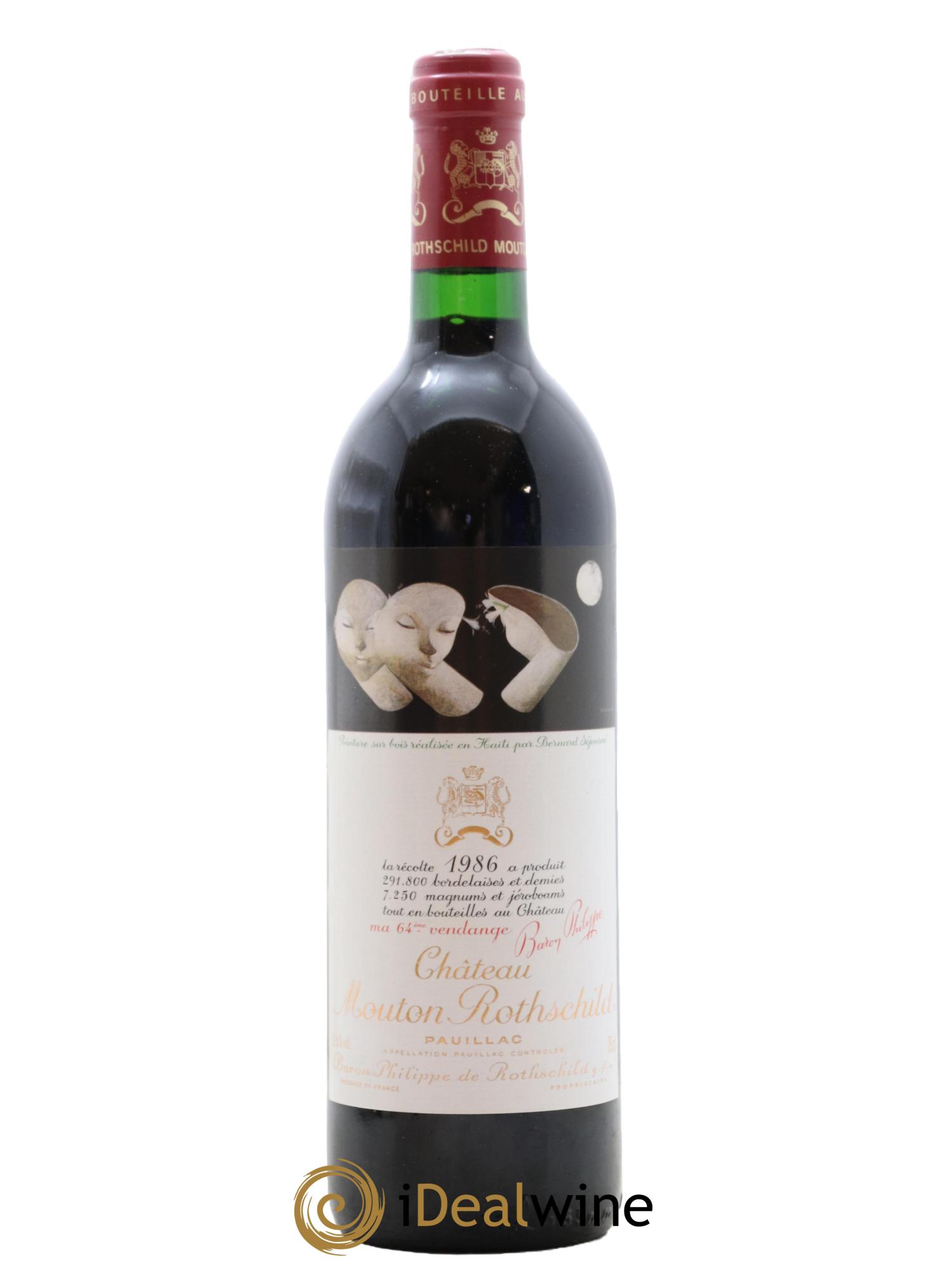 Château Mouton Rothschild 1er Grand Cru Classé 1986 - Lot de 1 bouteille - 0