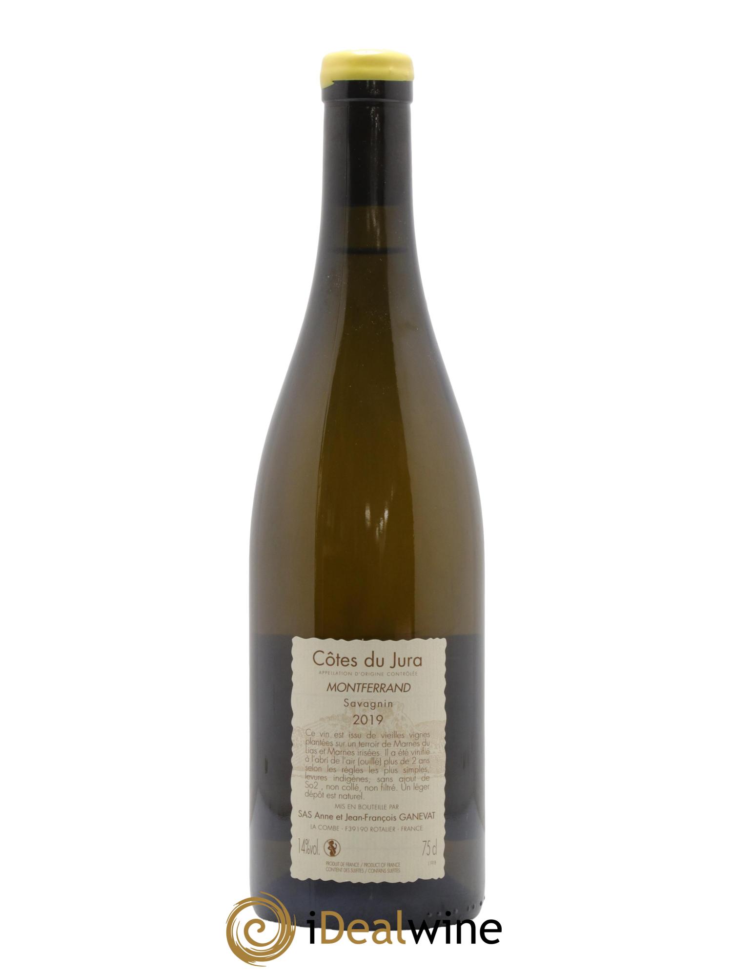 Côtes du Jura Montferrand savagnin Anne et Jean François Ganevat 2019 - Lot de 1 bouteille - 1